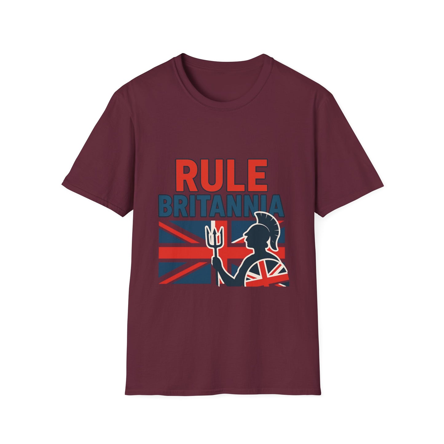 Britannia Pride T-Shirt, Unisex Softstyle Tee, Casual Wear, Gift for Brits, Patriotic Apparel, Independence Day Top