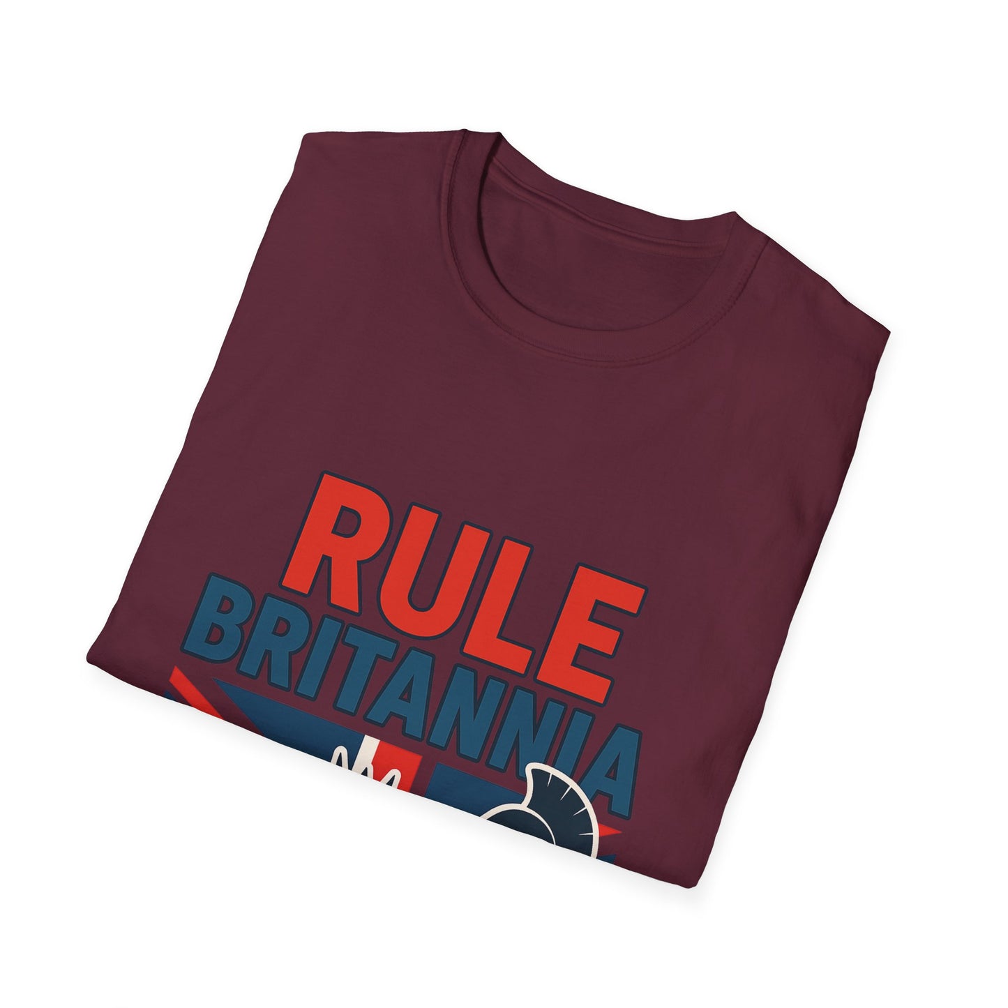 Britannia Pride T-Shirt, Unisex Softstyle Tee, Casual Wear, Gift for Brits, Patriotic Apparel, Independence Day Top