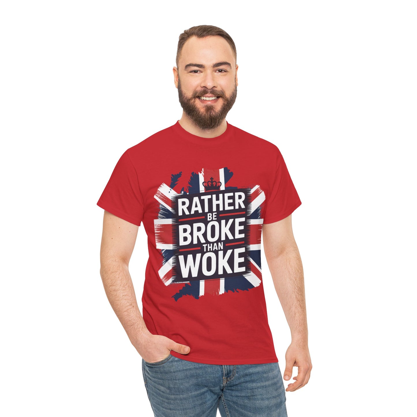 Broke vs. Woke Unisex Heavy Cotton Tee