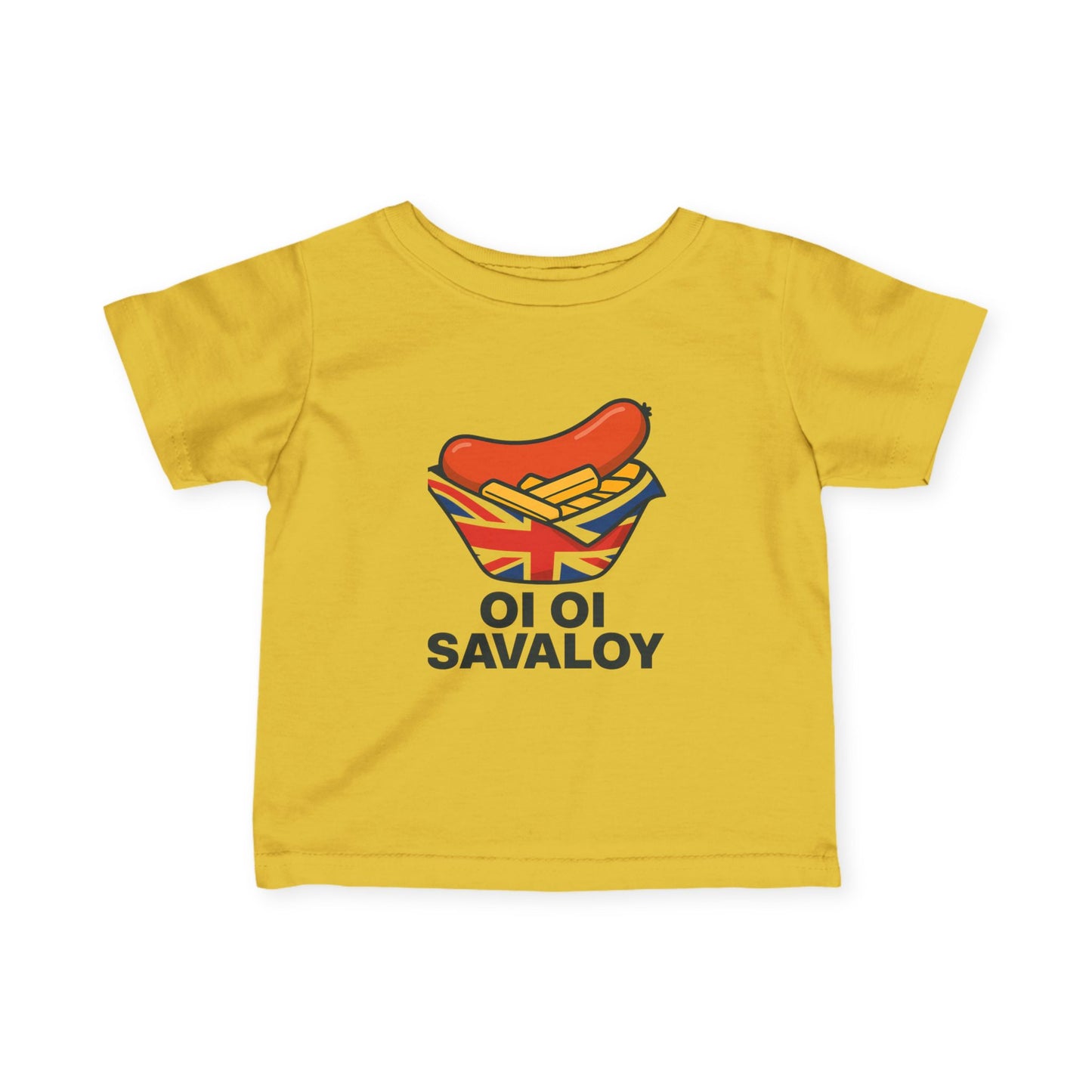Savory British Infant Tee, Cute Baby T-Shirt, Fun Toddler Shirt, Oi Oi Savaloy Design, Perfect Gift for New Parents, Baby Shower