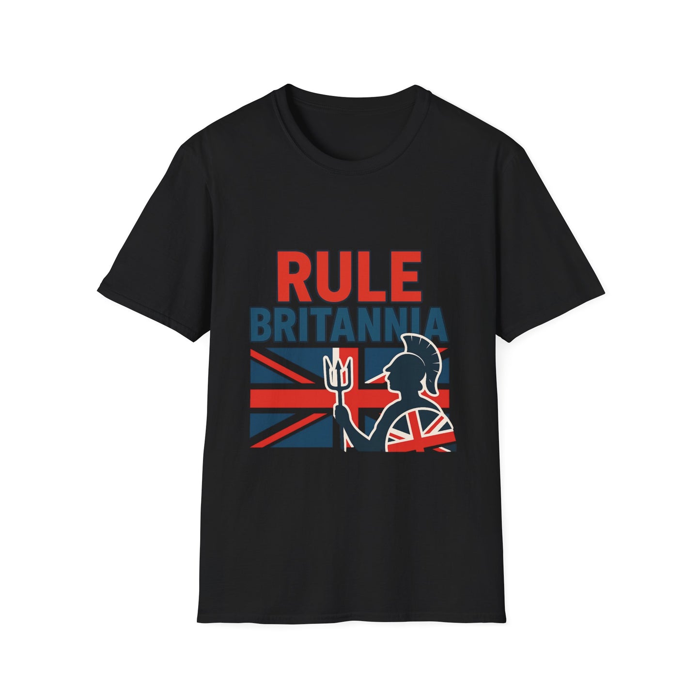 Britannia Pride T-Shirt, Unisex Softstyle Tee, Casual Wear, Gift for Brits, Patriotic Apparel, Independence Day Top