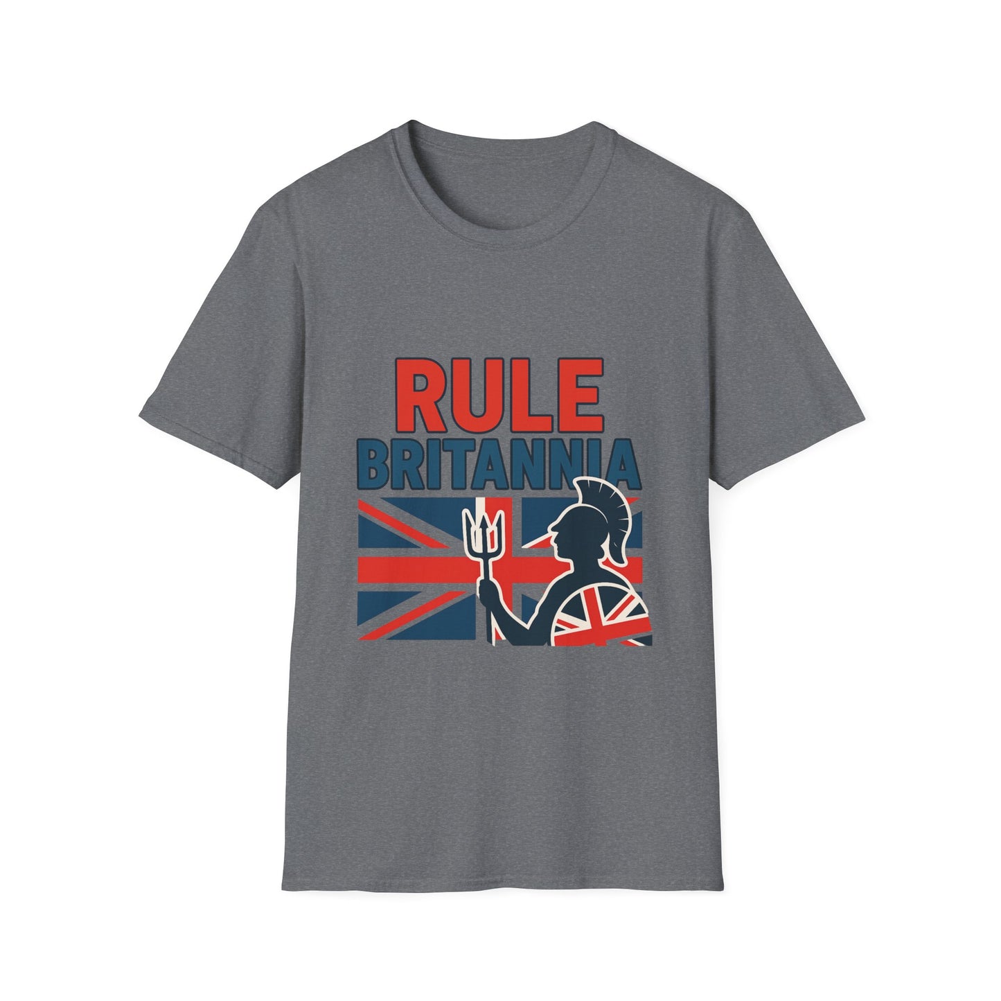 Britannia Pride T-Shirt, Unisex Softstyle Tee, Casual Wear, Gift for Brits, Patriotic Apparel, Independence Day Top