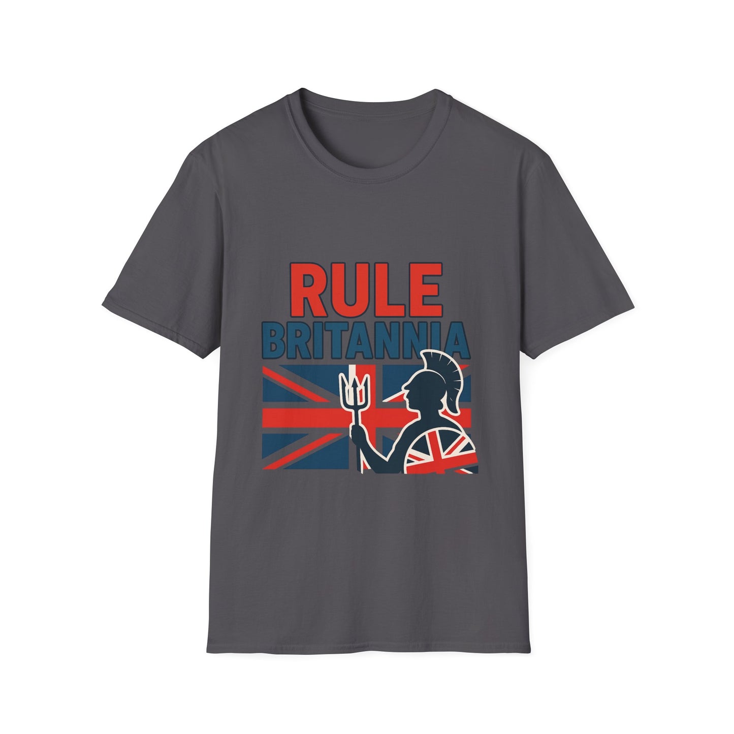 Britannia Pride T-Shirt, Unisex Softstyle Tee, Casual Wear, Gift for Brits, Patriotic Apparel, Independence Day Top
