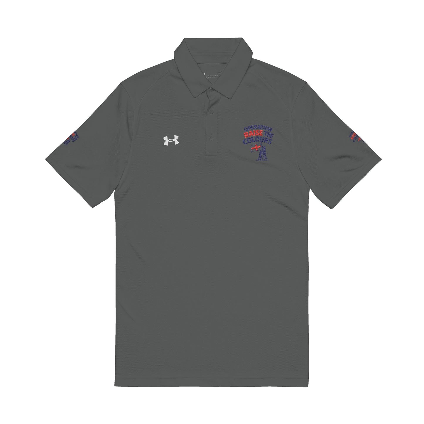Men's operation raise the colours UNDER ARMOUR Performance Polo Shirt, Athletic Dress Shirt, Casual Wear, Gift for Him, Outdoor Sport Shirt