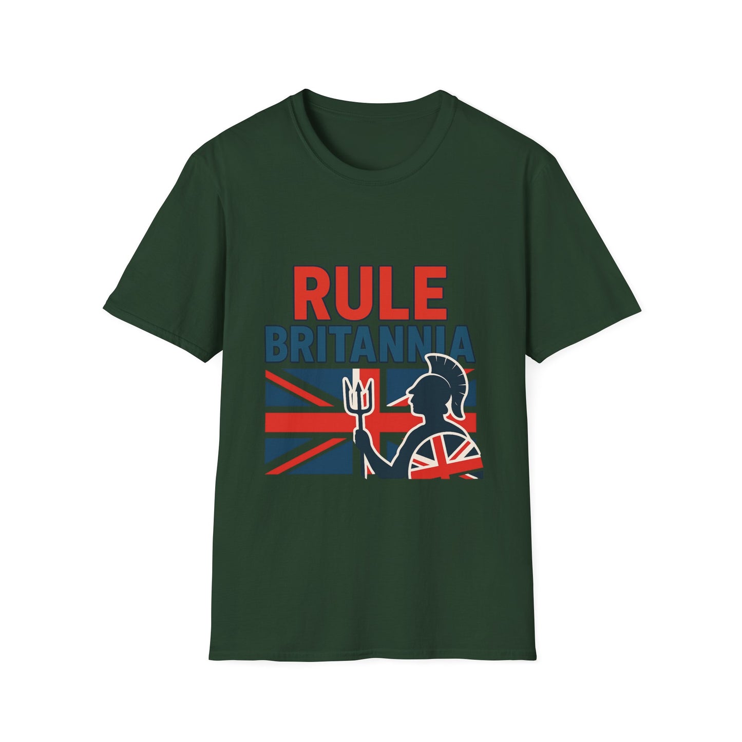 Britannia Pride T-Shirt, Unisex Softstyle Tee, Casual Wear, Gift for Brits, Patriotic Apparel, Independence Day Top
