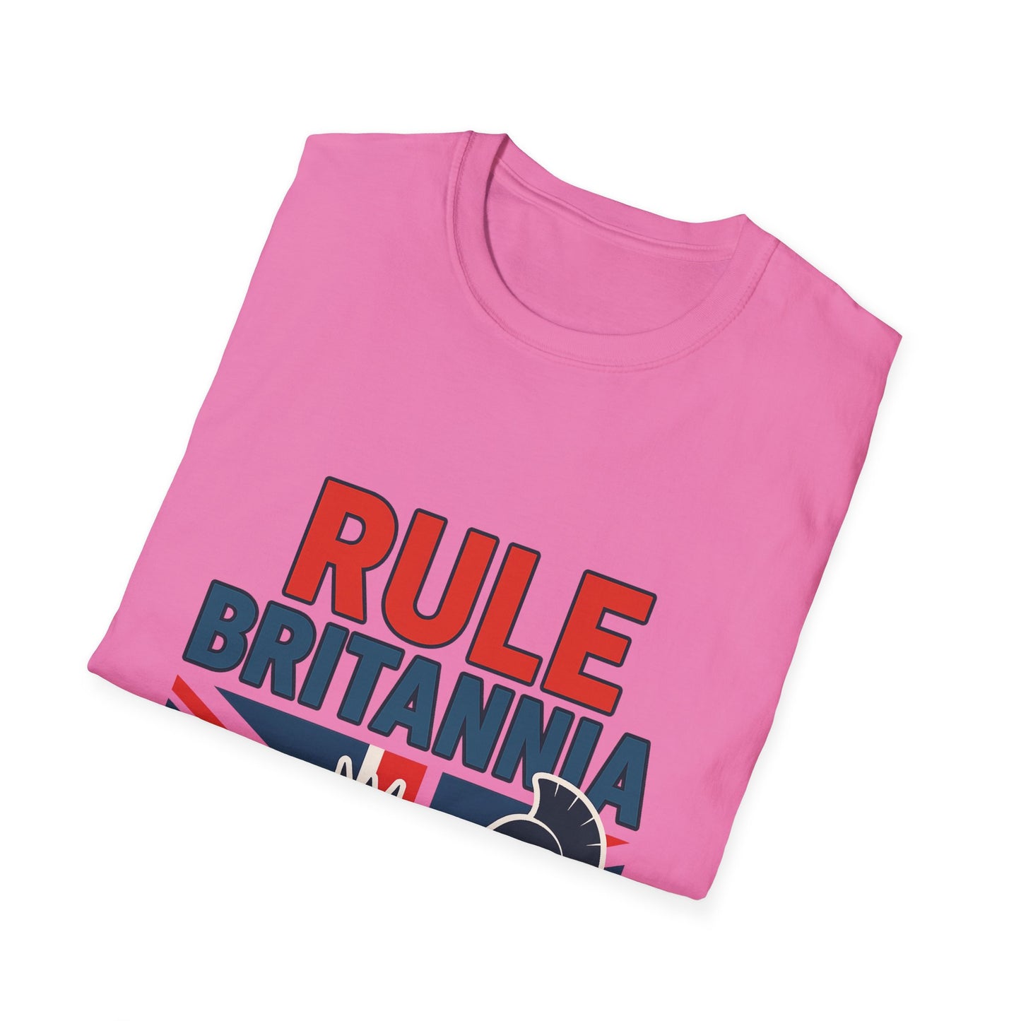 Britannia Pride T-Shirt, Unisex Softstyle Tee, Casual Wear, Gift for Brits, Patriotic Apparel, Independence Day Top