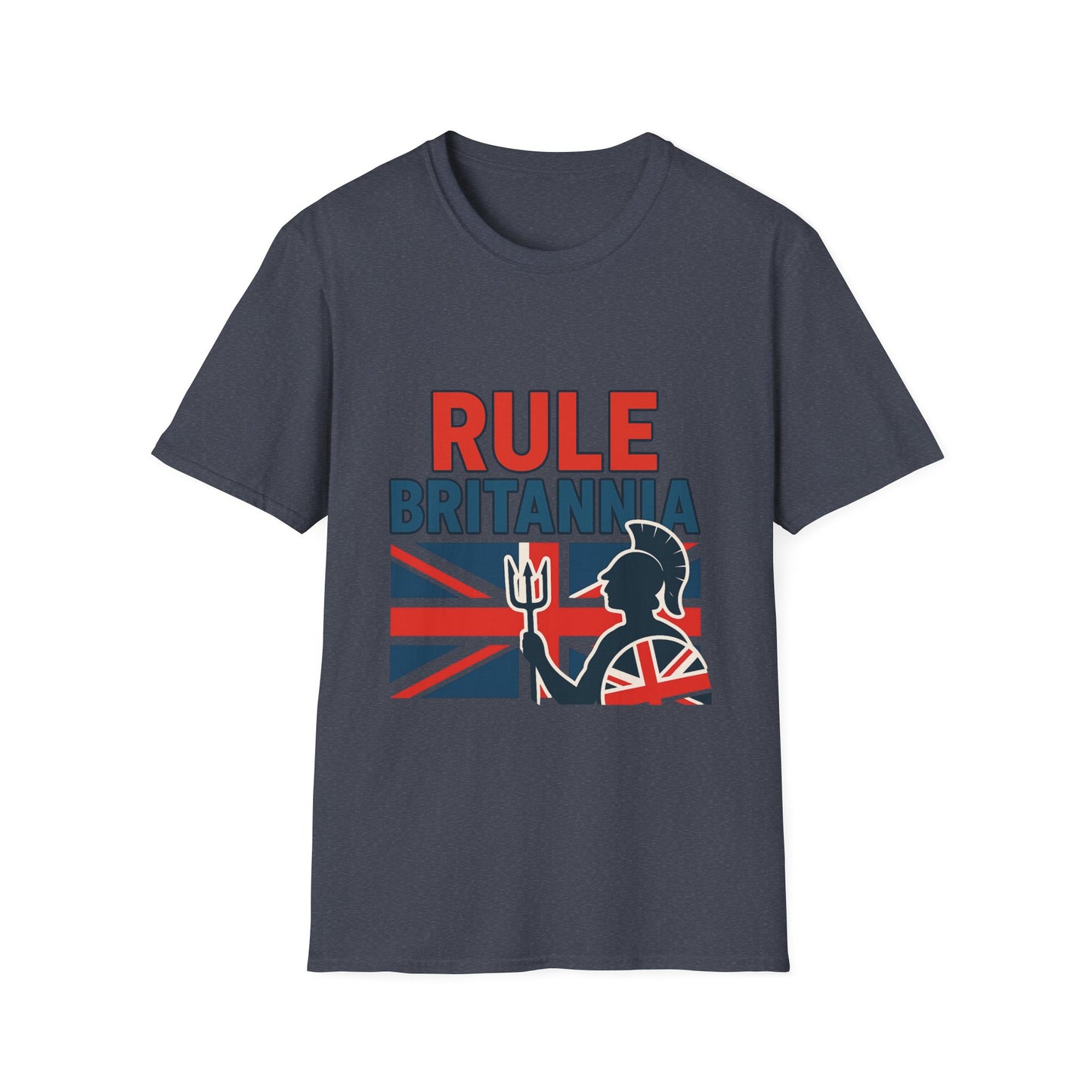 Britannia Pride T-Shirt, Unisex Softstyle Tee, Casual Wear, Gift for Brits, Patriotic Apparel, Independence Day Top