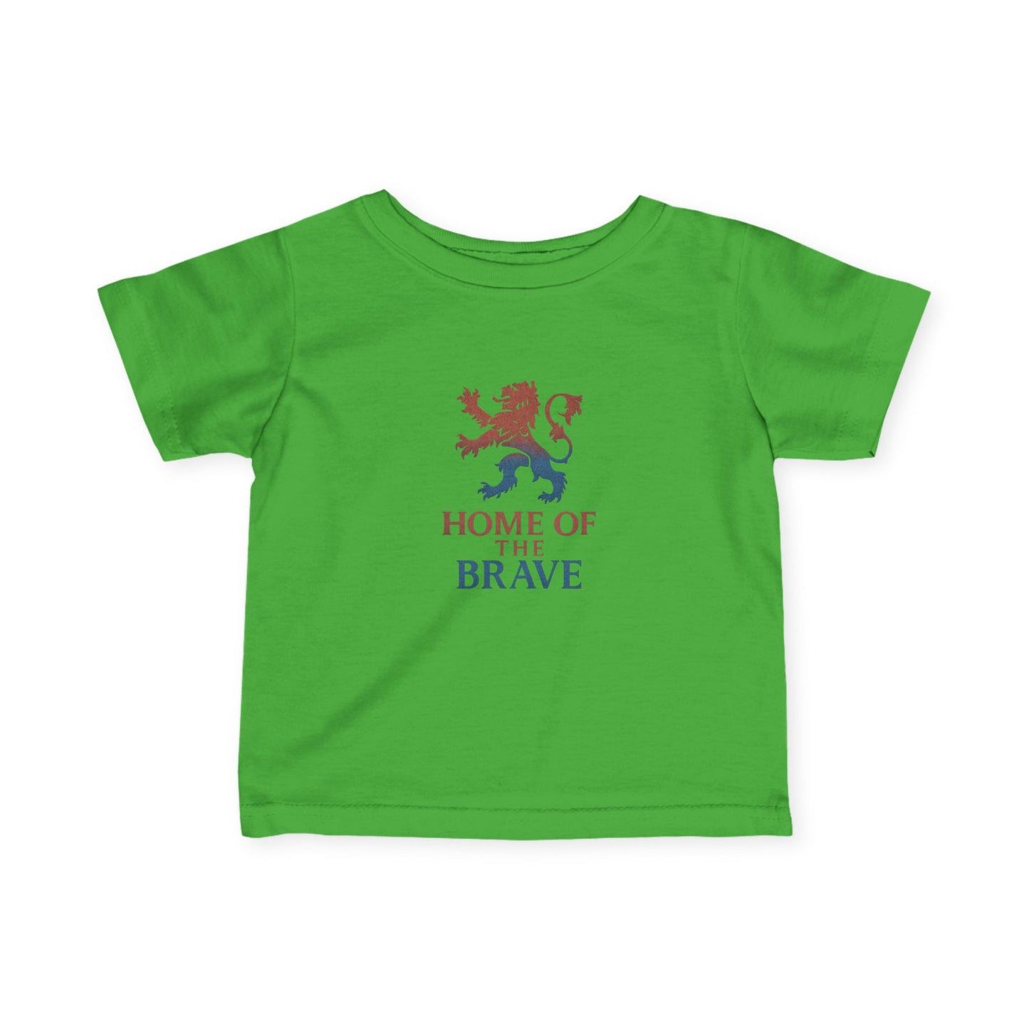 Patriotic Infant Tee - Home of the Brave, Baby Shirt, Toddler T-Shirt, Kids Pride Apparel, 4th of July Outfit, Gift for New Parents