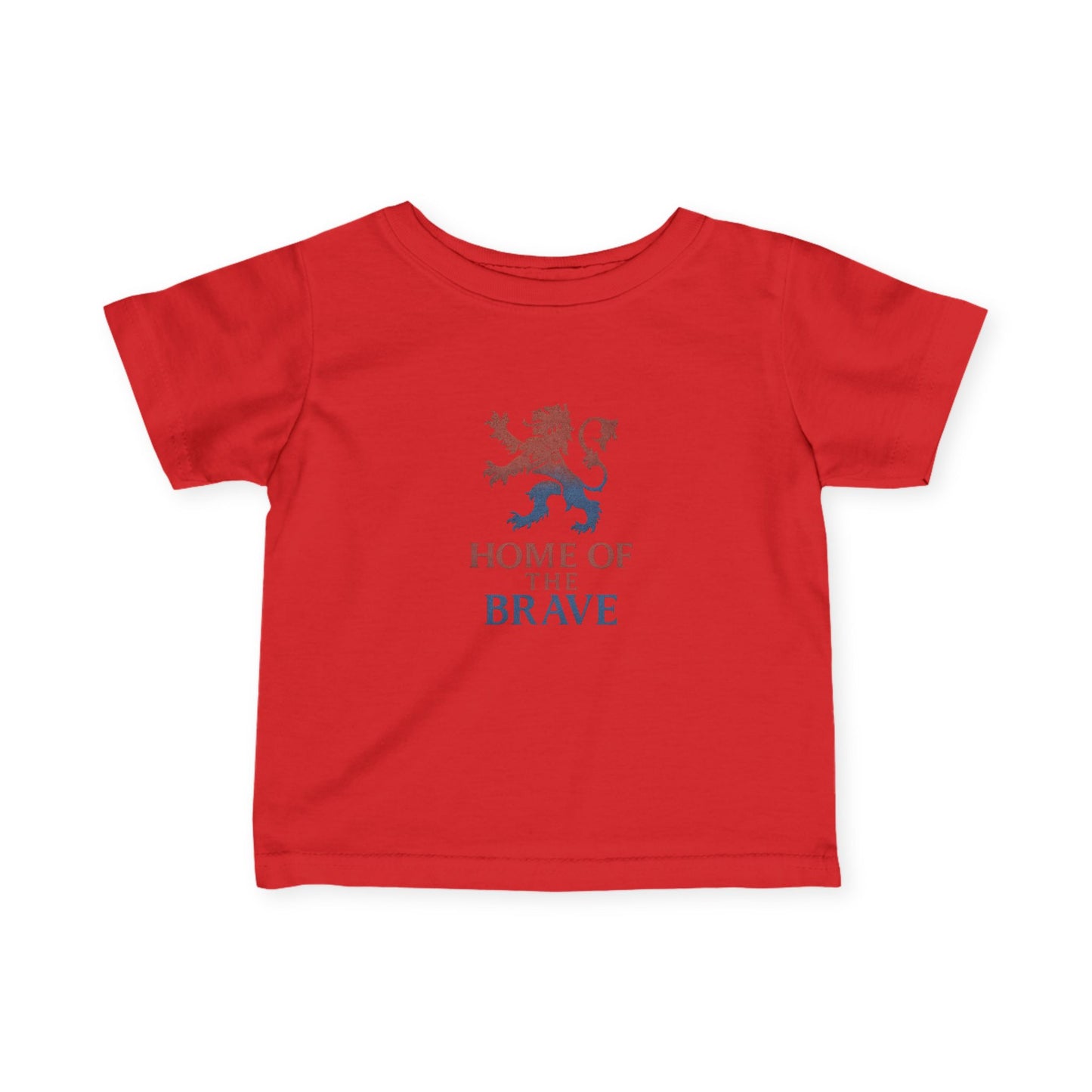 Patriotic Infant Tee - Home of the Brave, Baby Shirt, Toddler T-Shirt, Kids Pride Apparel, 4th of July Outfit, Gift for New Parents