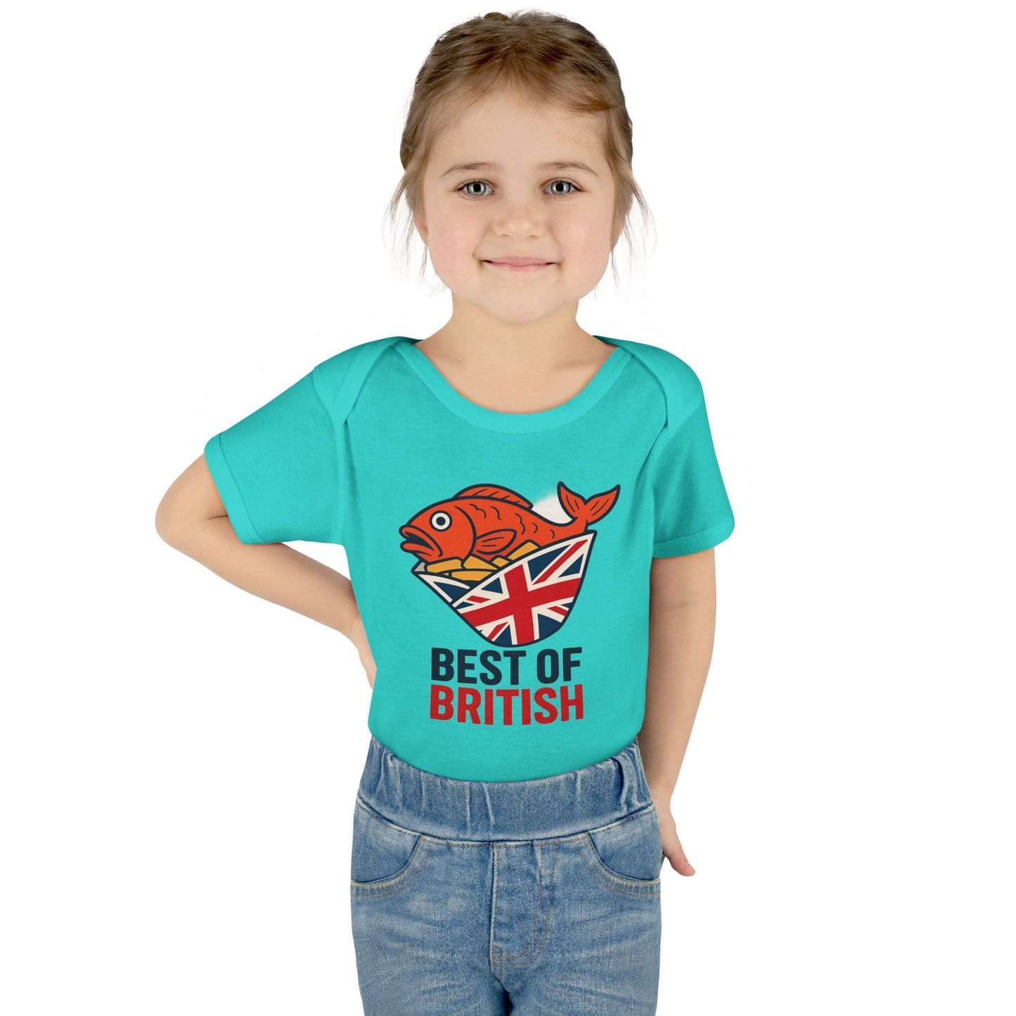 Fish & chips British Pride Baby Bodysuit, Cute Infant Outfit, Baby Shower Gift, British Culture Apparel, New Parent Essentials, Toddler Clothing