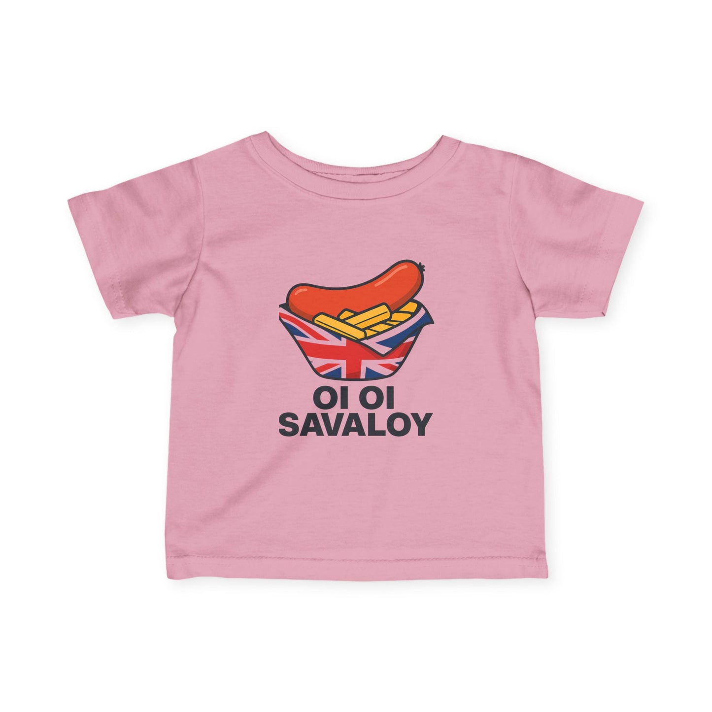 Savory British Infant Tee, Cute Baby T-Shirt, Fun Toddler Shirt, Oi Oi Savaloy Design, Perfect Gift for New Parents, Baby Shower