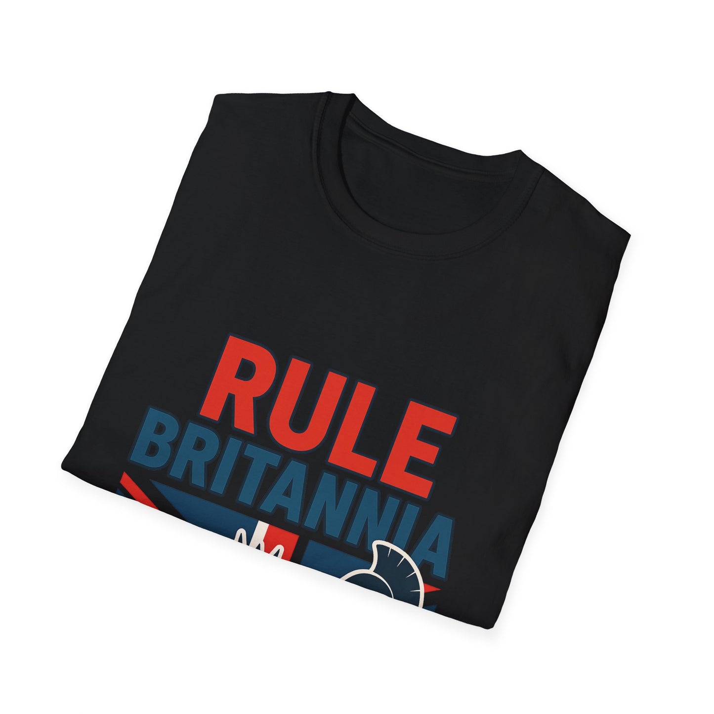 Britannia Pride T-Shirt, Unisex Softstyle Tee, Casual Wear, Gift for Brits, Patriotic Apparel, Independence Day Top