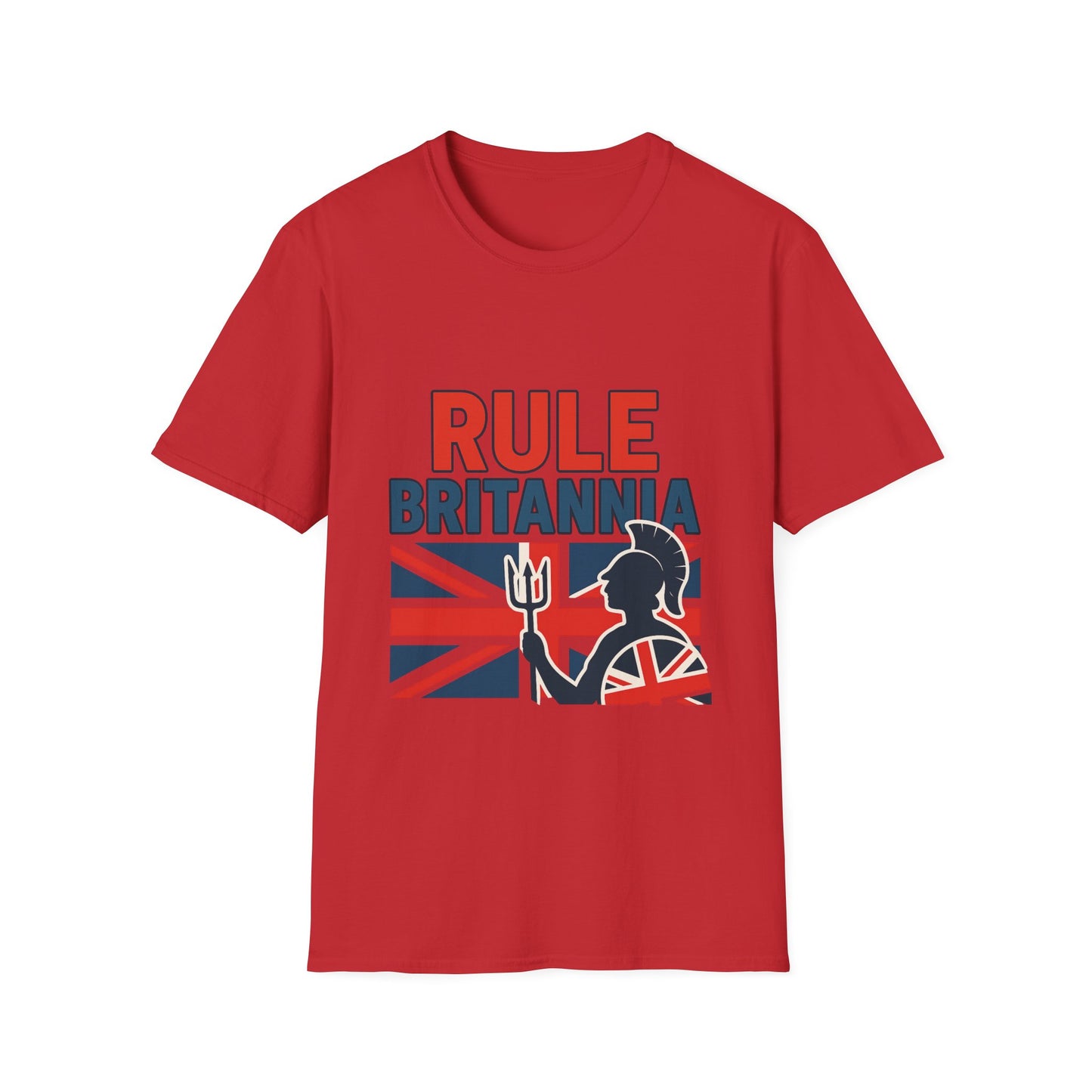 Britannia Pride T-Shirt, Unisex Softstyle Tee, Casual Wear, Gift for Brits, Patriotic Apparel, Independence Day Top