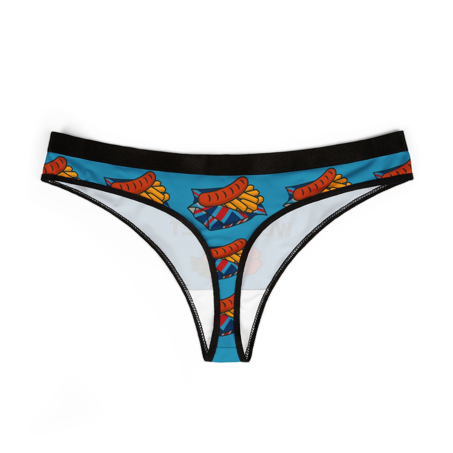 SAVALOY AND CHIPS Memorable Women's Thongs, Fun Lingerie Gift, Colorful Underwear, Unique Women's Apparel, Comfortable Intimates