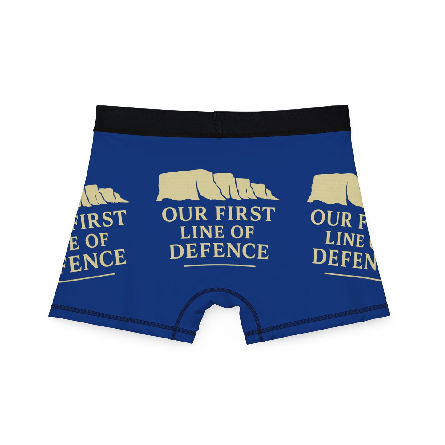 Men's Boxers - Our First Line of Defence, Comfortable AOP Underwear, Fun Gift for Him, Everyday Wear, Unique Men's Fashion
