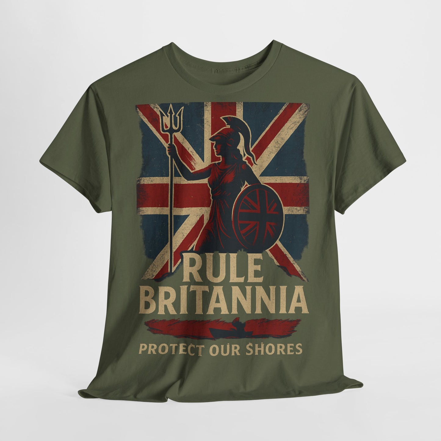 Rule Britannia Tee stop the boat design t shirt patriots
