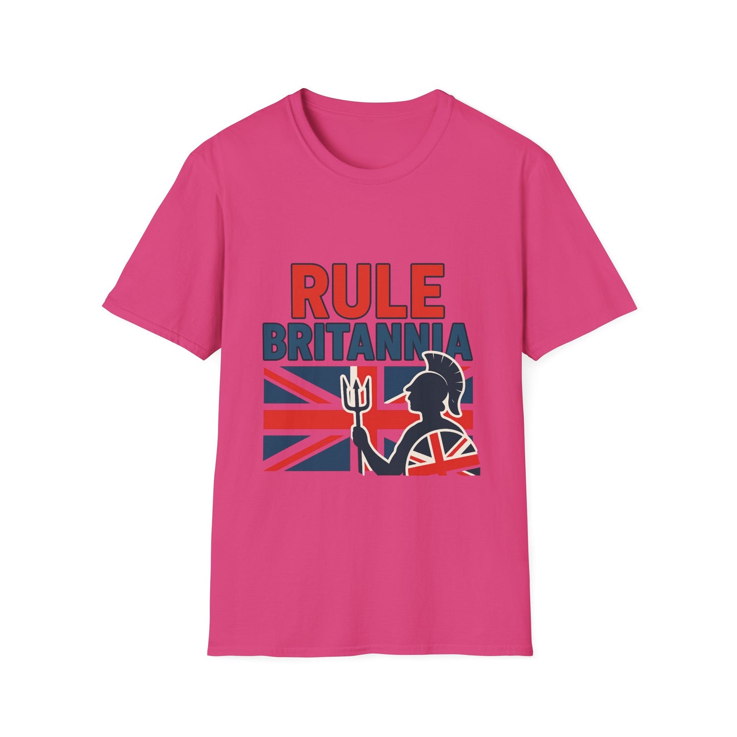 Britannia Pride T-Shirt, Unisex Softstyle Tee, Casual Wear, Gift for Brits, Patriotic Apparel, Independence Day Top