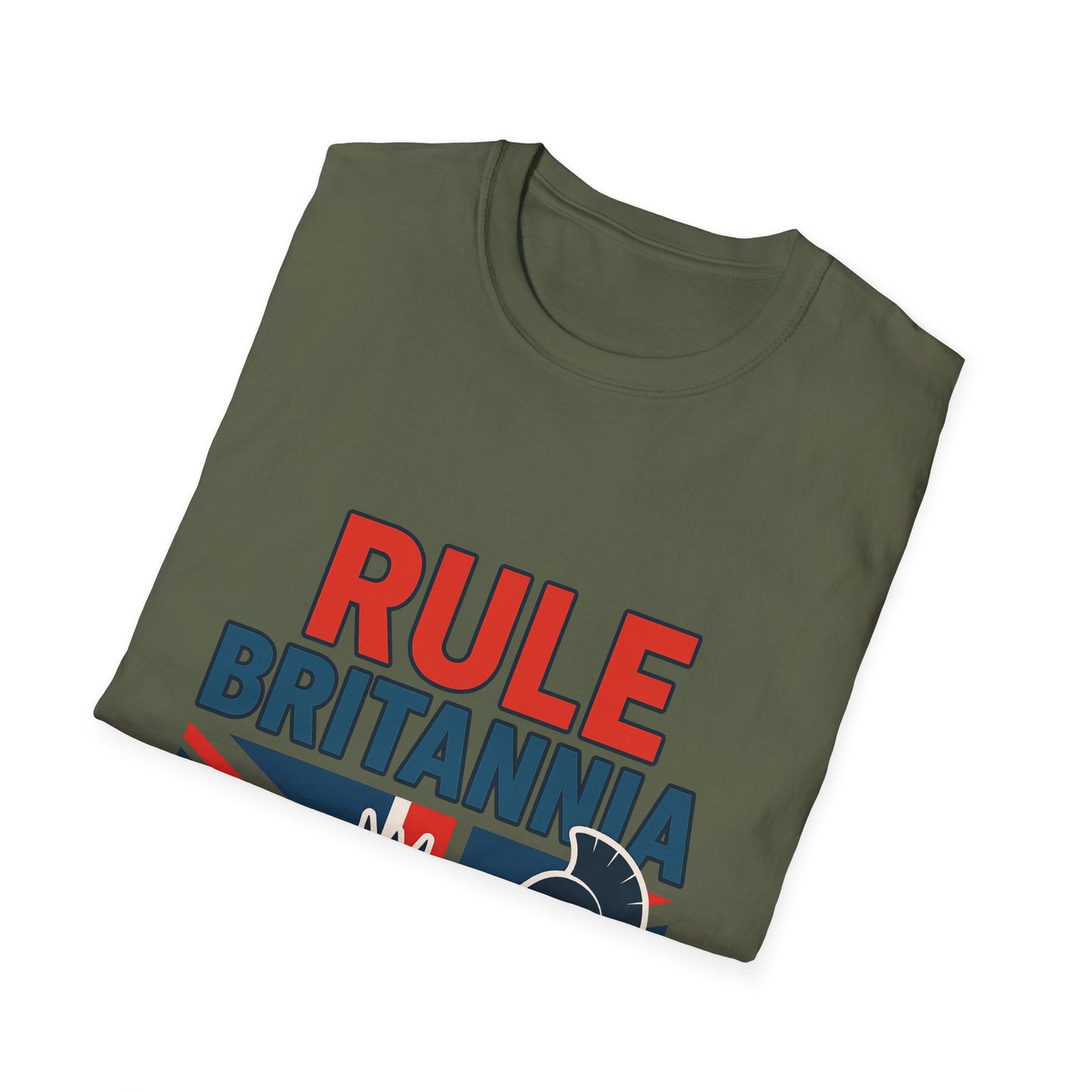 Britannia Pride T-Shirt, Unisex Softstyle Tee, Casual Wear, Gift for Brits, Patriotic Apparel, Independence Day Top