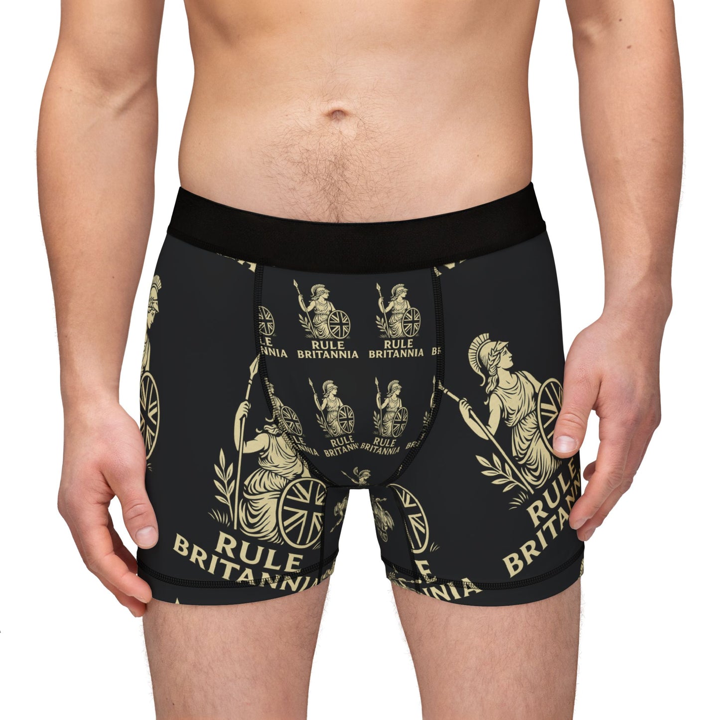 Patriotic Men's Boxers, Fun Boxers, Unique Loungewear, Gift for Him, Rule Britannia Design