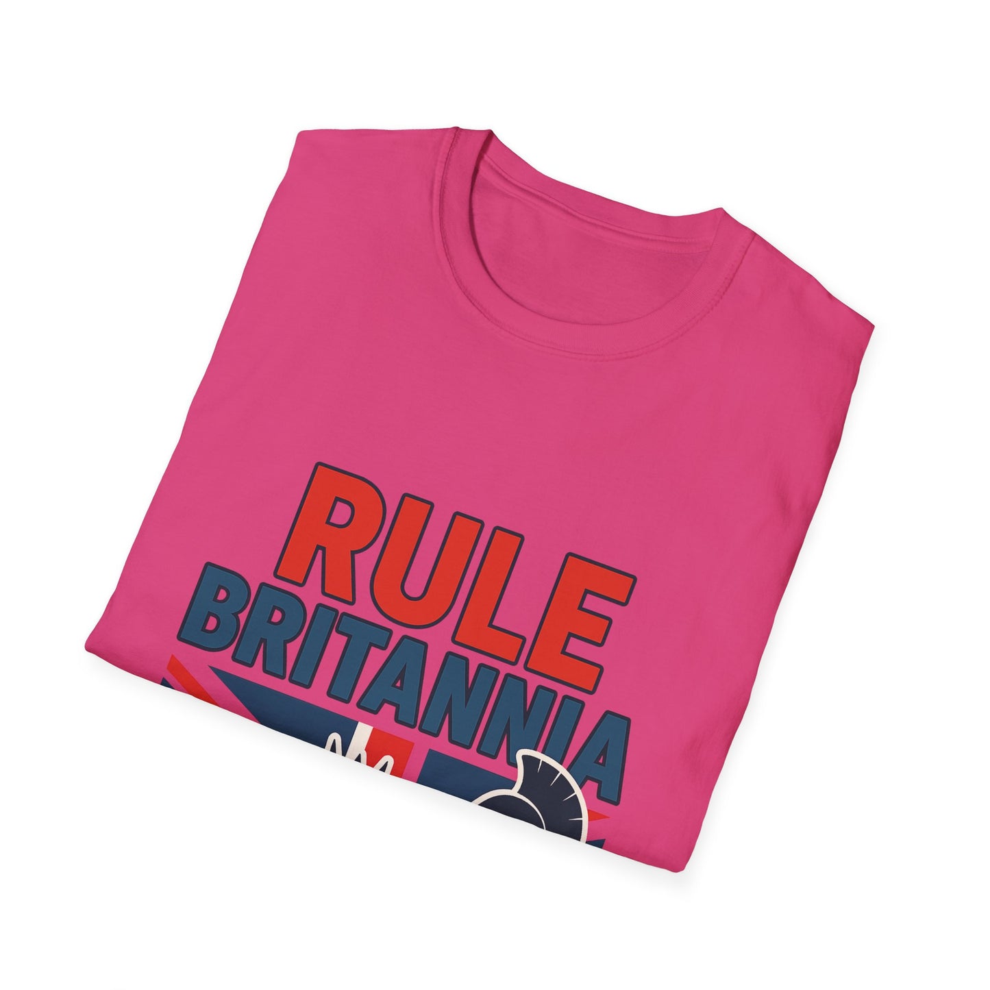 Britannia Pride T-Shirt, Unisex Softstyle Tee, Casual Wear, Gift for Brits, Patriotic Apparel, Independence Day Top