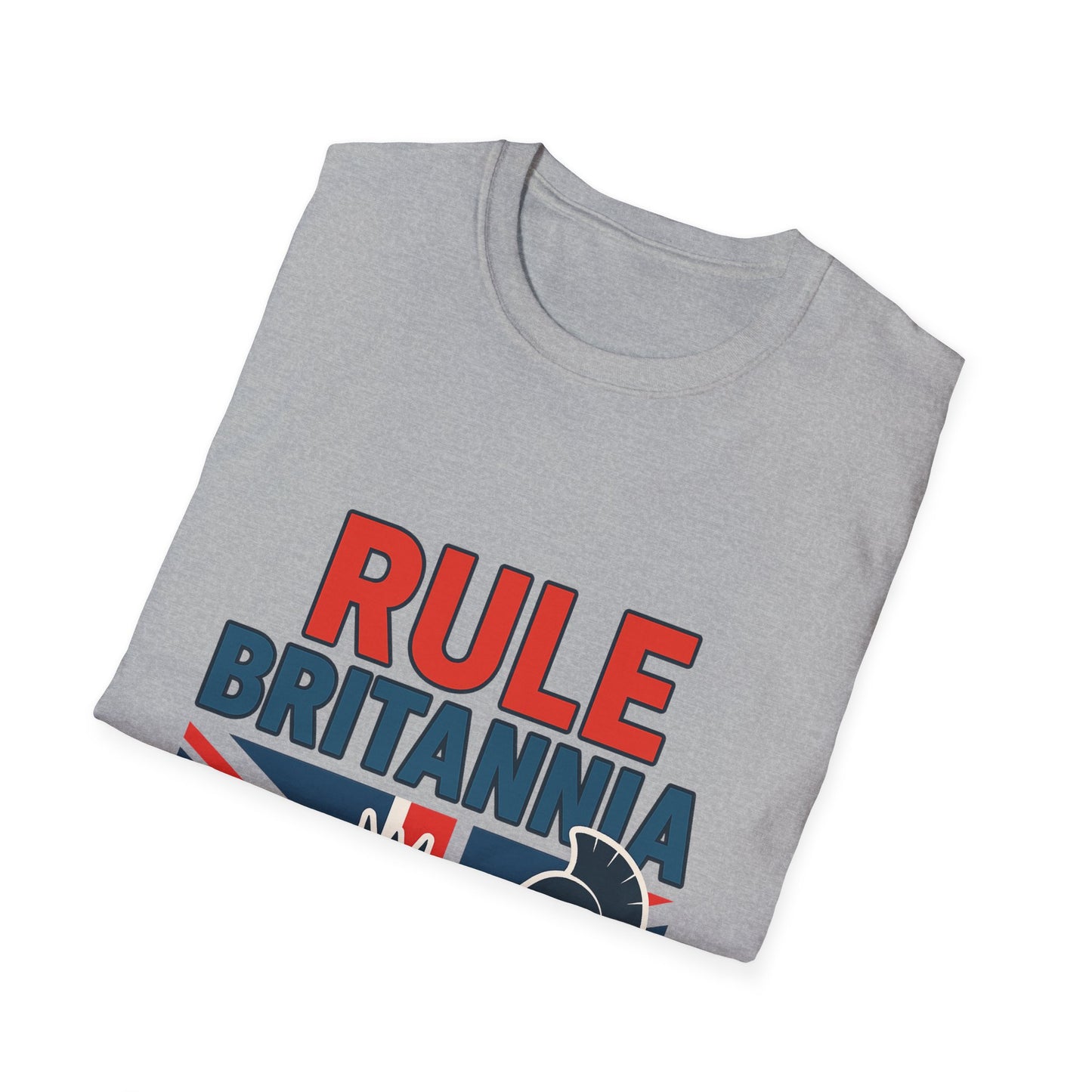 Britannia Pride T-Shirt, Unisex Softstyle Tee, Casual Wear, Gift for Brits, Patriotic Apparel, Independence Day Top