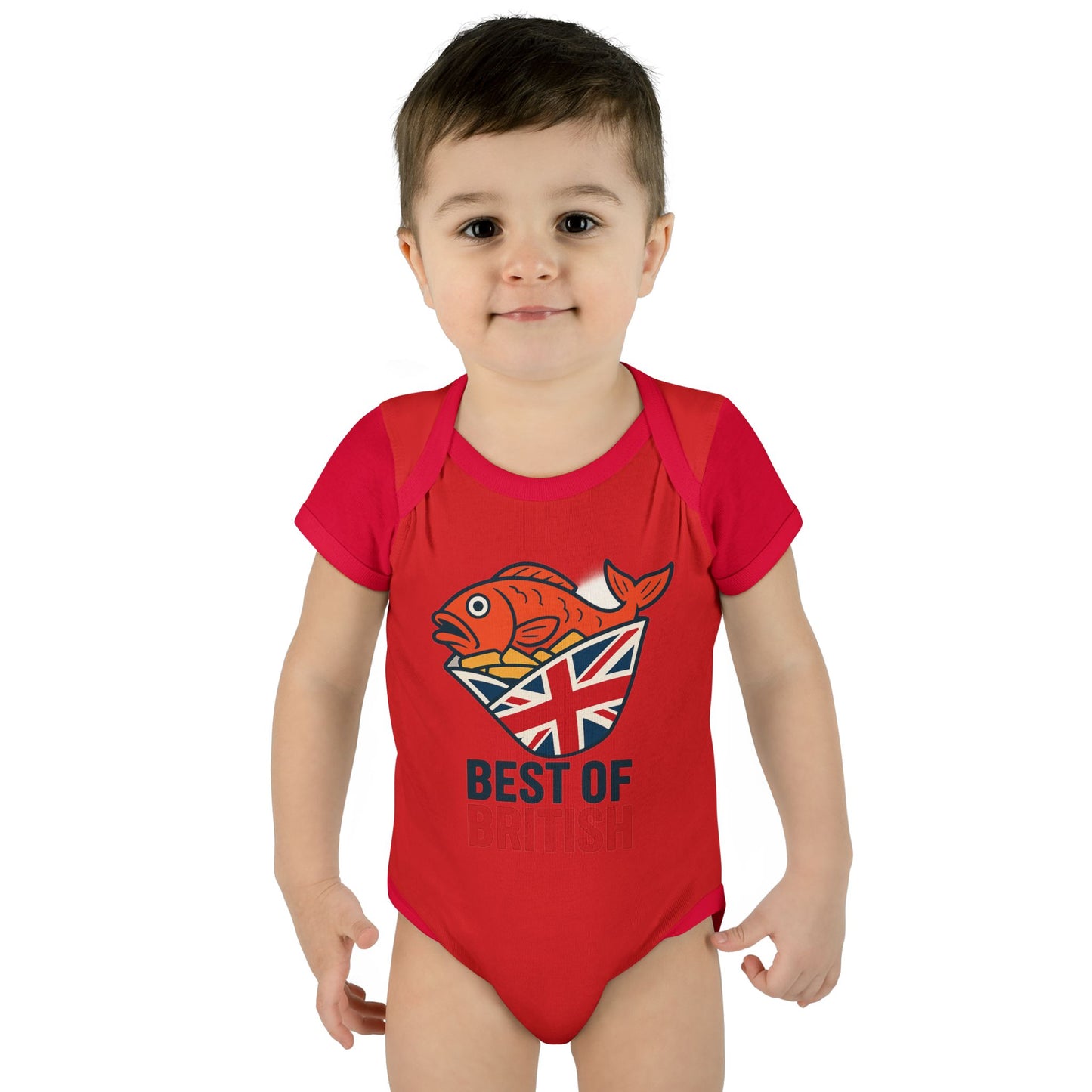 Fish & chips British Pride Baby Bodysuit, Cute Infant Outfit, Baby Shower Gift, British Culture Apparel, New Parent Essentials, Toddler Clothing
