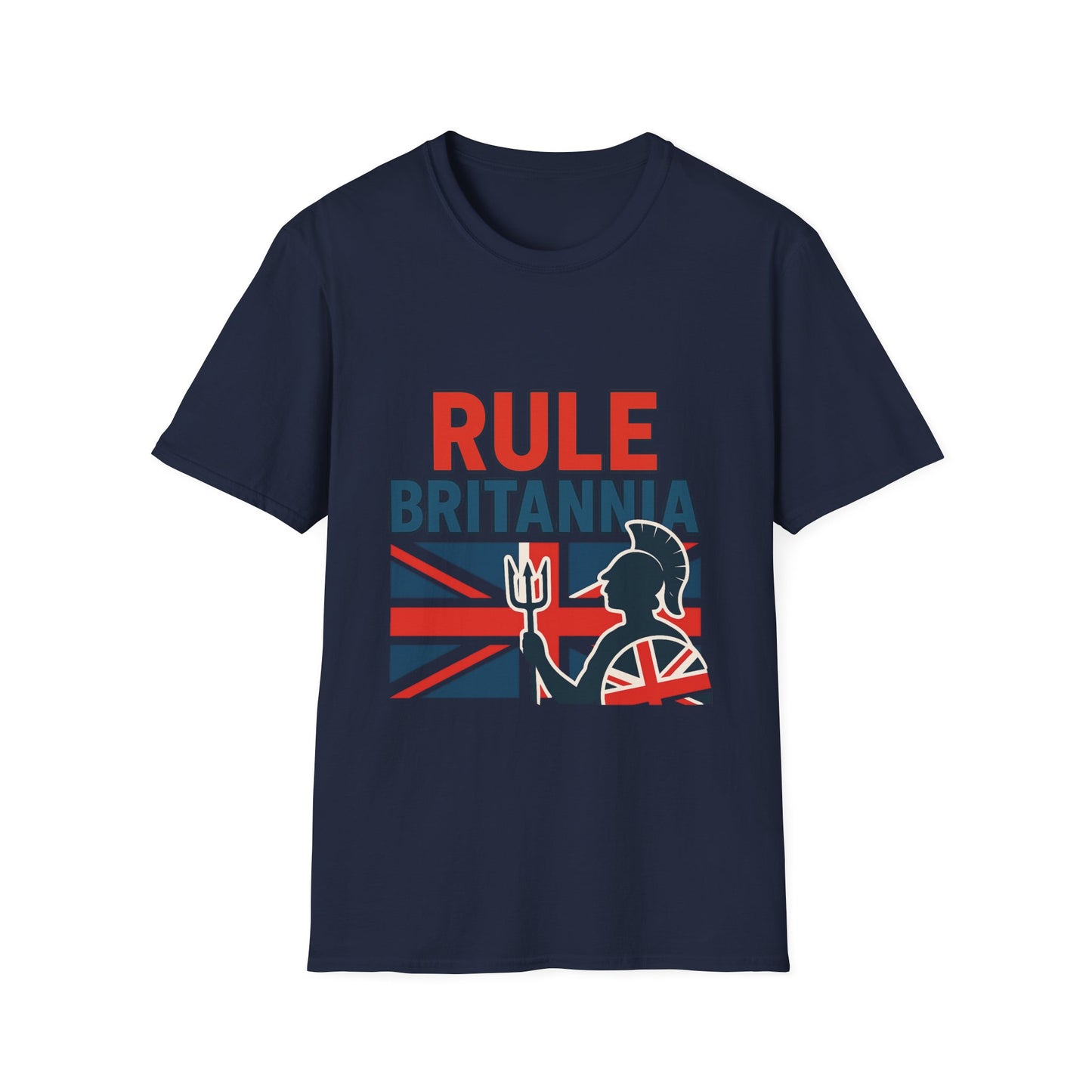 Britannia Pride T-Shirt, Unisex Softstyle Tee, Casual Wear, Gift for Brits, Patriotic Apparel, Independence Day Top