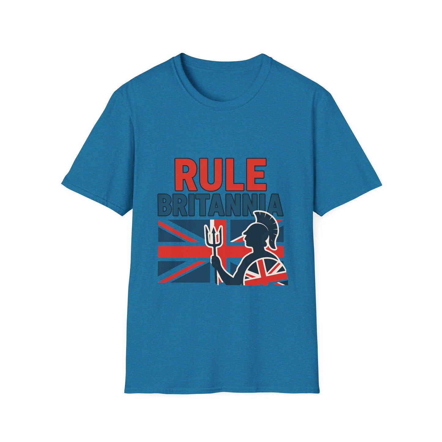 Britannia Pride T-Shirt, Unisex Softstyle Tee, Casual Wear, Gift for Brits, Patriotic Apparel, Independence Day Top
