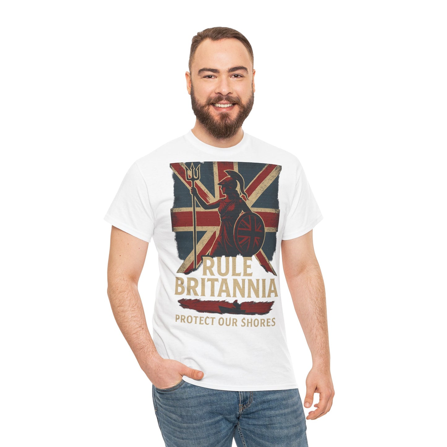 Rule Britannia Tee stop the boat design t shirt patriots