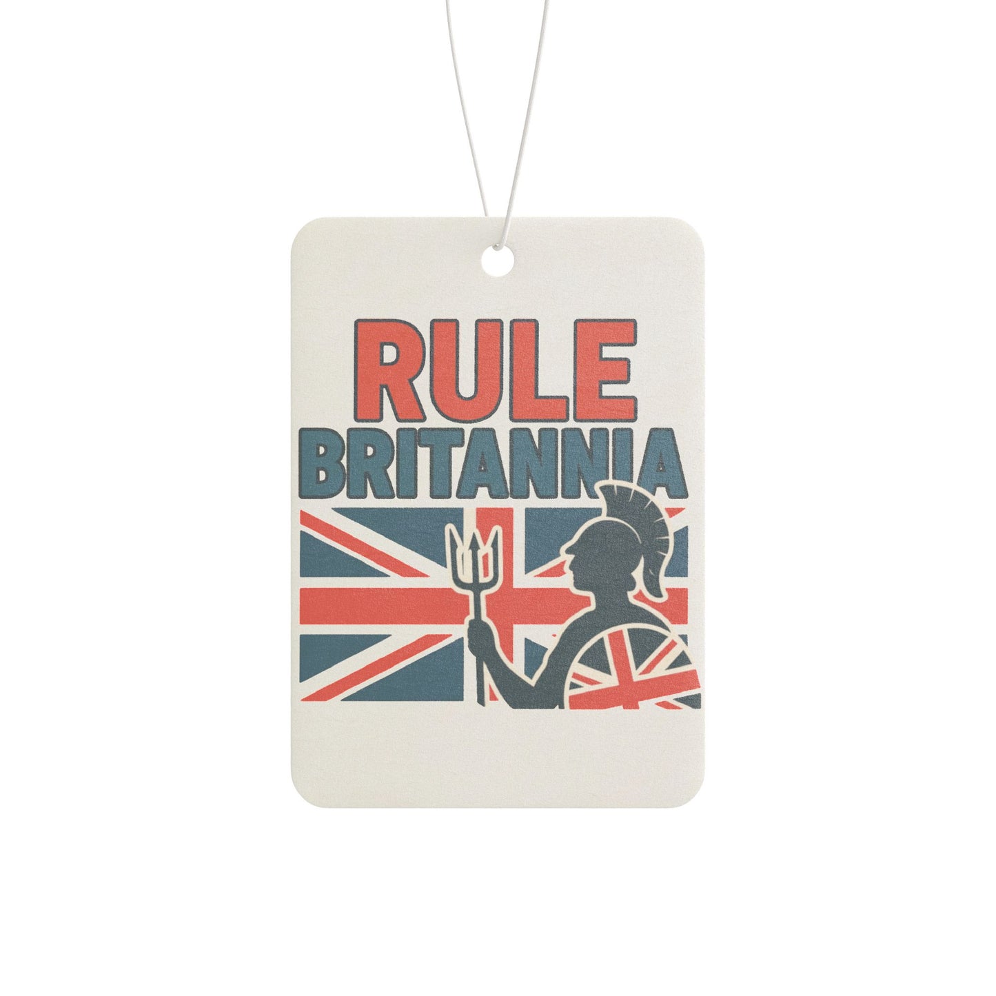 Britannia Car Air Freshener - Rule Britannia Design, UK Flag Aroma Accessory, British Gift, Home & Auto Freshener, Unique Car Decor