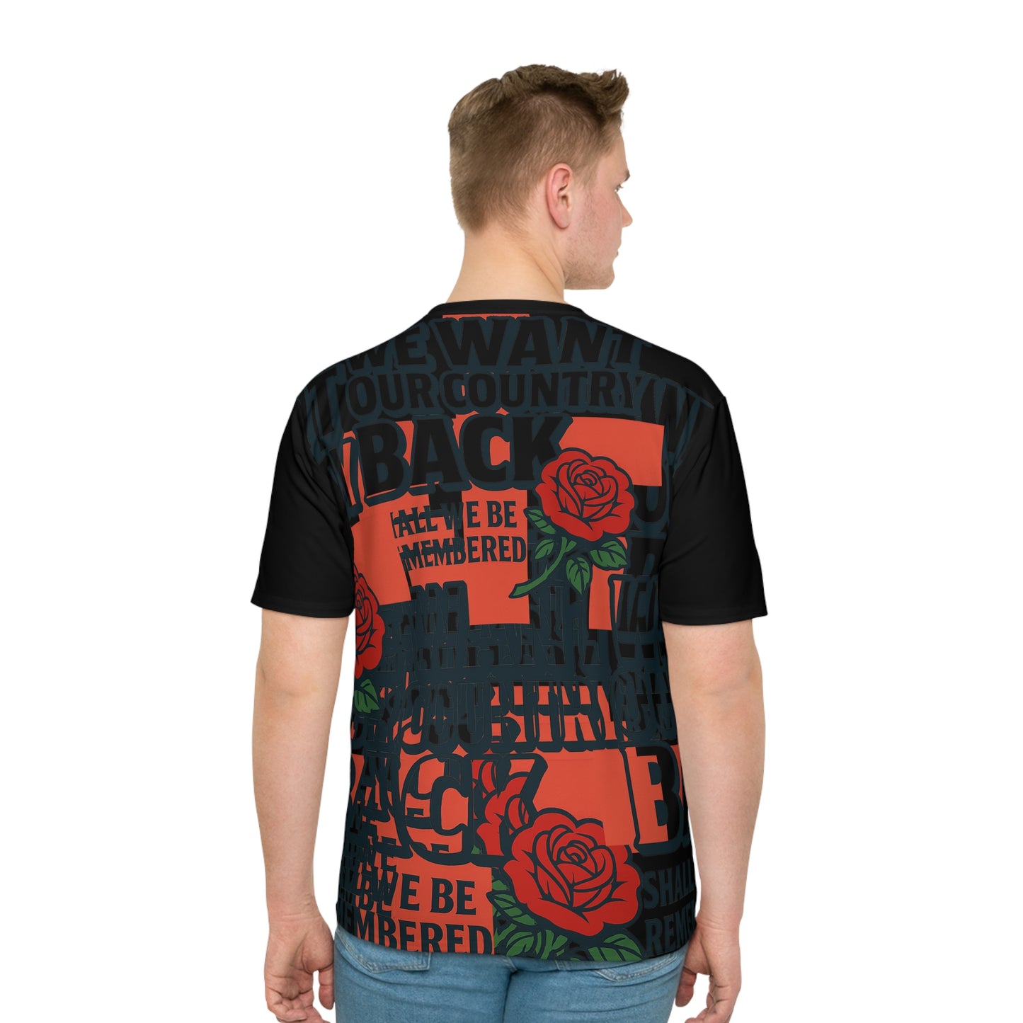 We want our country back print all over Men's Loose T-shirt (AOP)