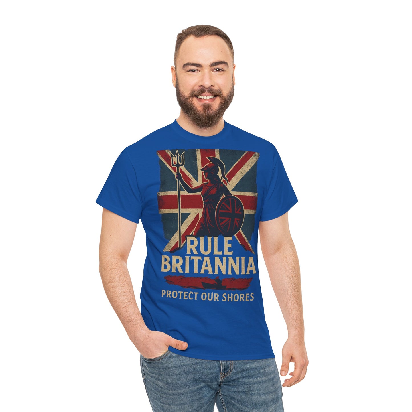 Rule Britannia Tee stop the boat design t shirt patriots