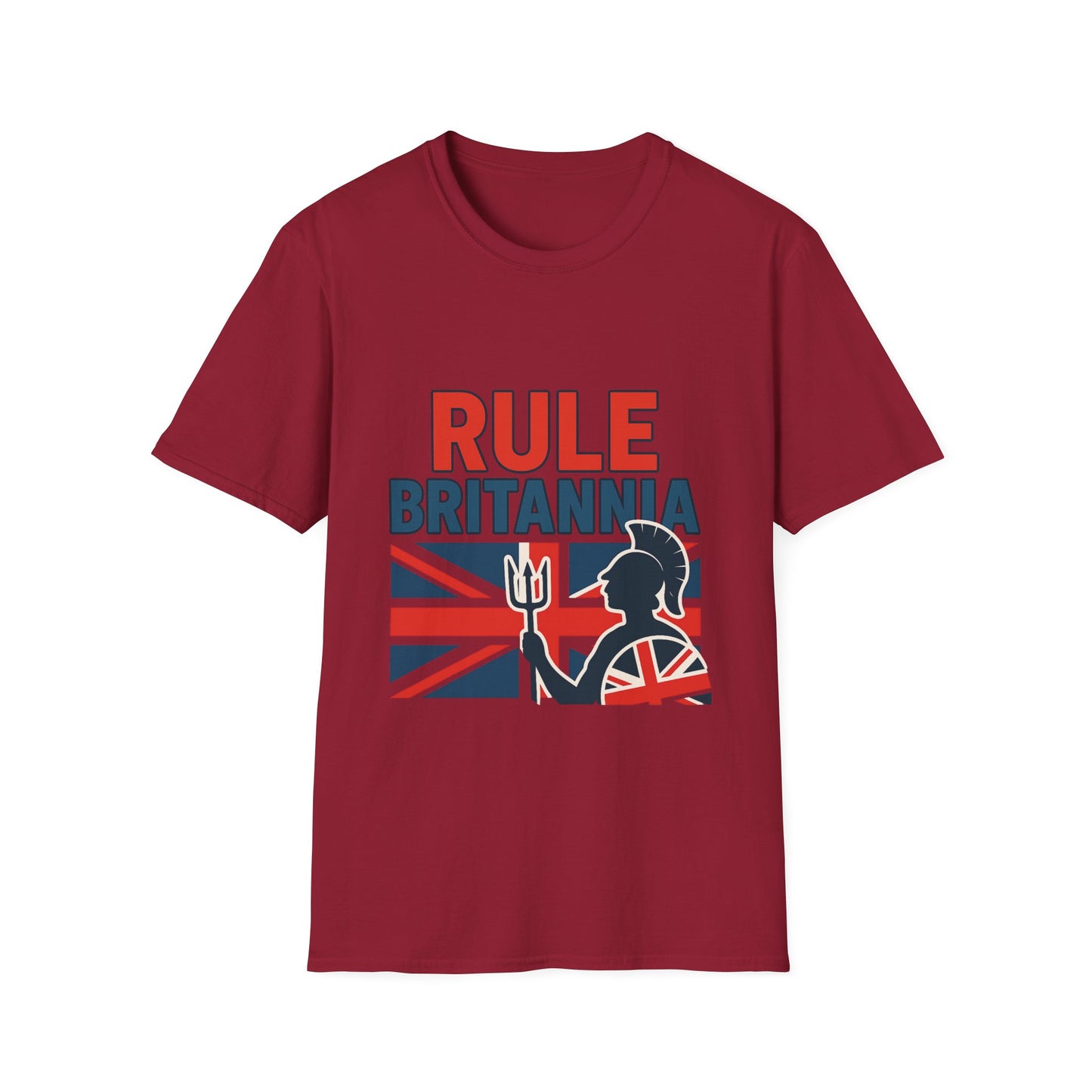 Britannia Pride T-Shirt, Unisex Softstyle Tee, Casual Wear, Gift for Brits, Patriotic Apparel, Independence Day Top