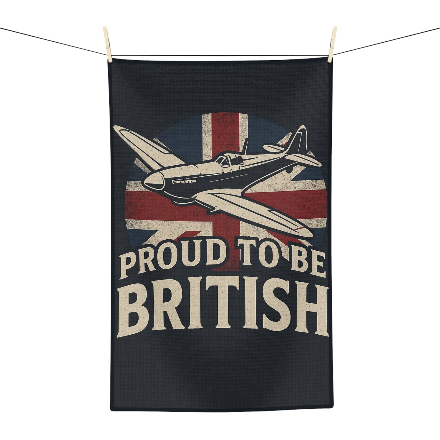 Proud to be british spitfire Microfiber Tea Towel