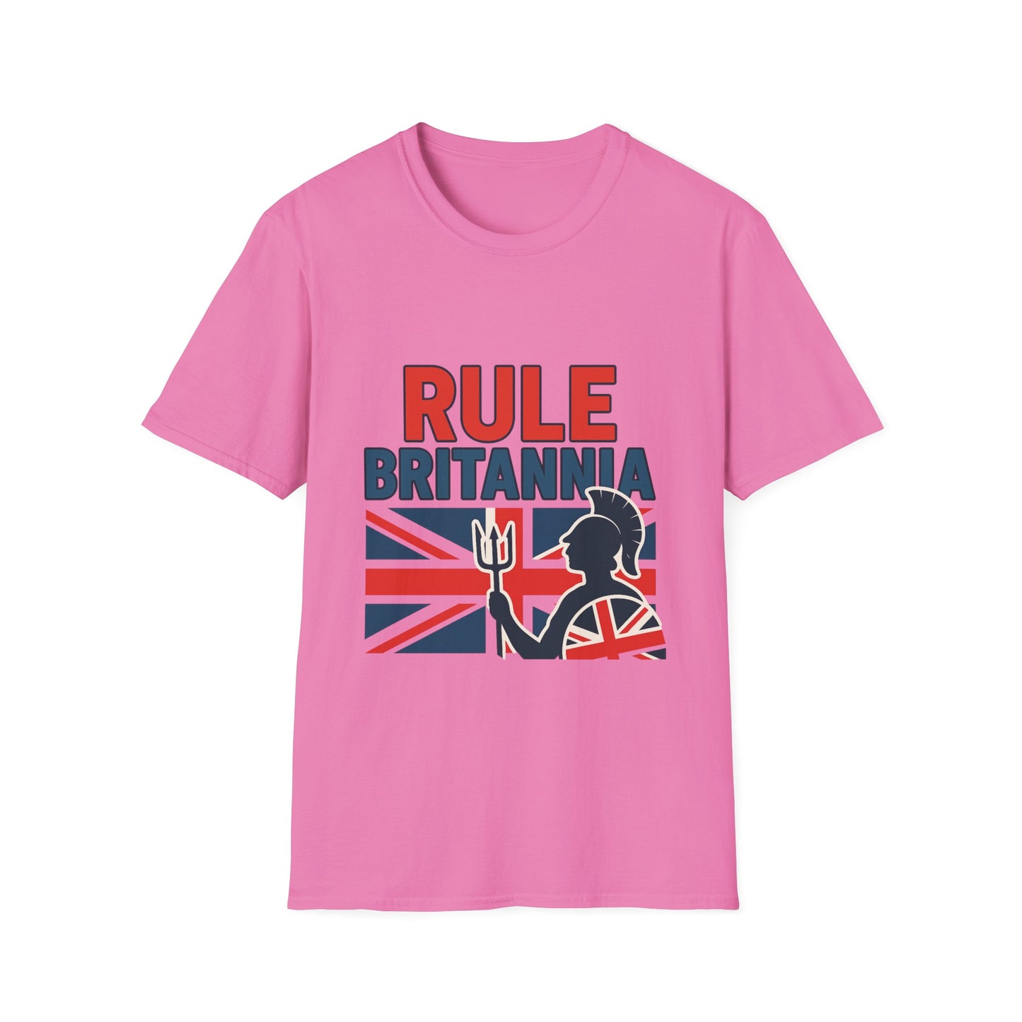 Britannia Pride T-Shirt, Unisex Softstyle Tee, Casual Wear, Gift for Brits, Patriotic Apparel, Independence Day Top
