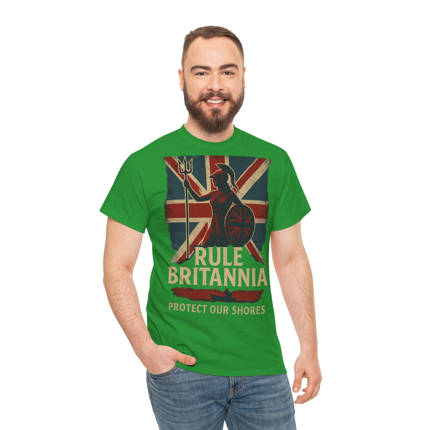 Rule Britannia Tee stop the boat design t shirt patriots