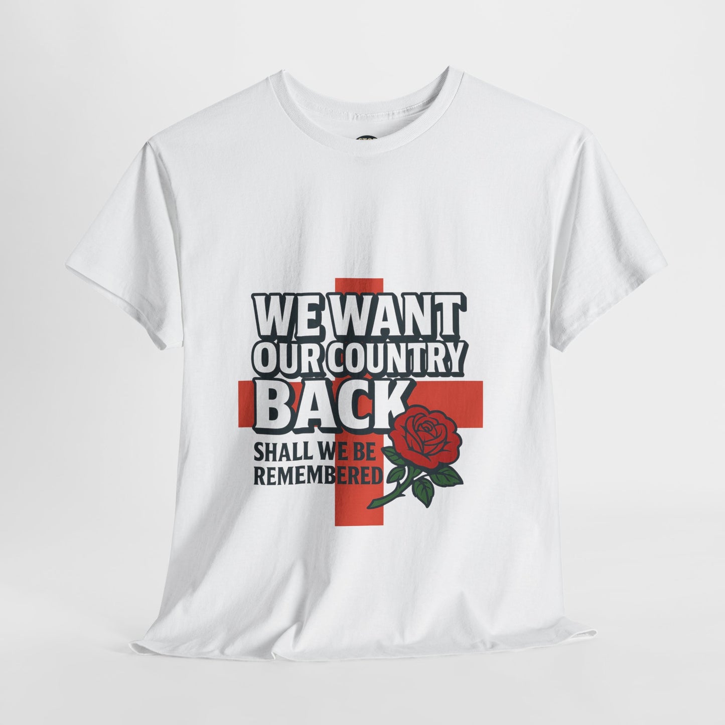 Unisex Heavy Cotton Tee - We Want Our Country Back, Casual Statement Tee, Proud Heritage Shirt, Comfortable Everyday Wear, Gift for [...]