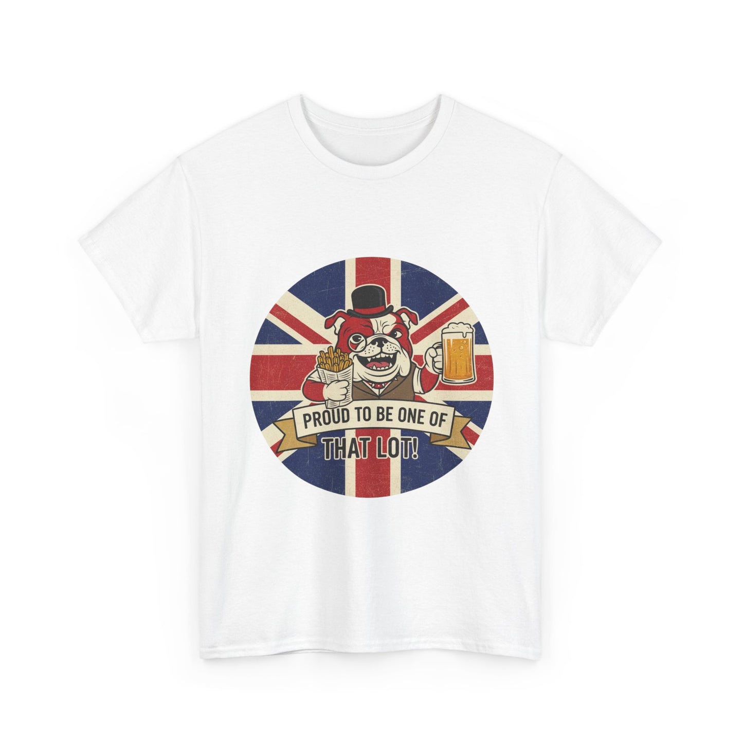 British  bulldog patriot satire cool design Unisex Heavy Cotton Tee shirt all sizes