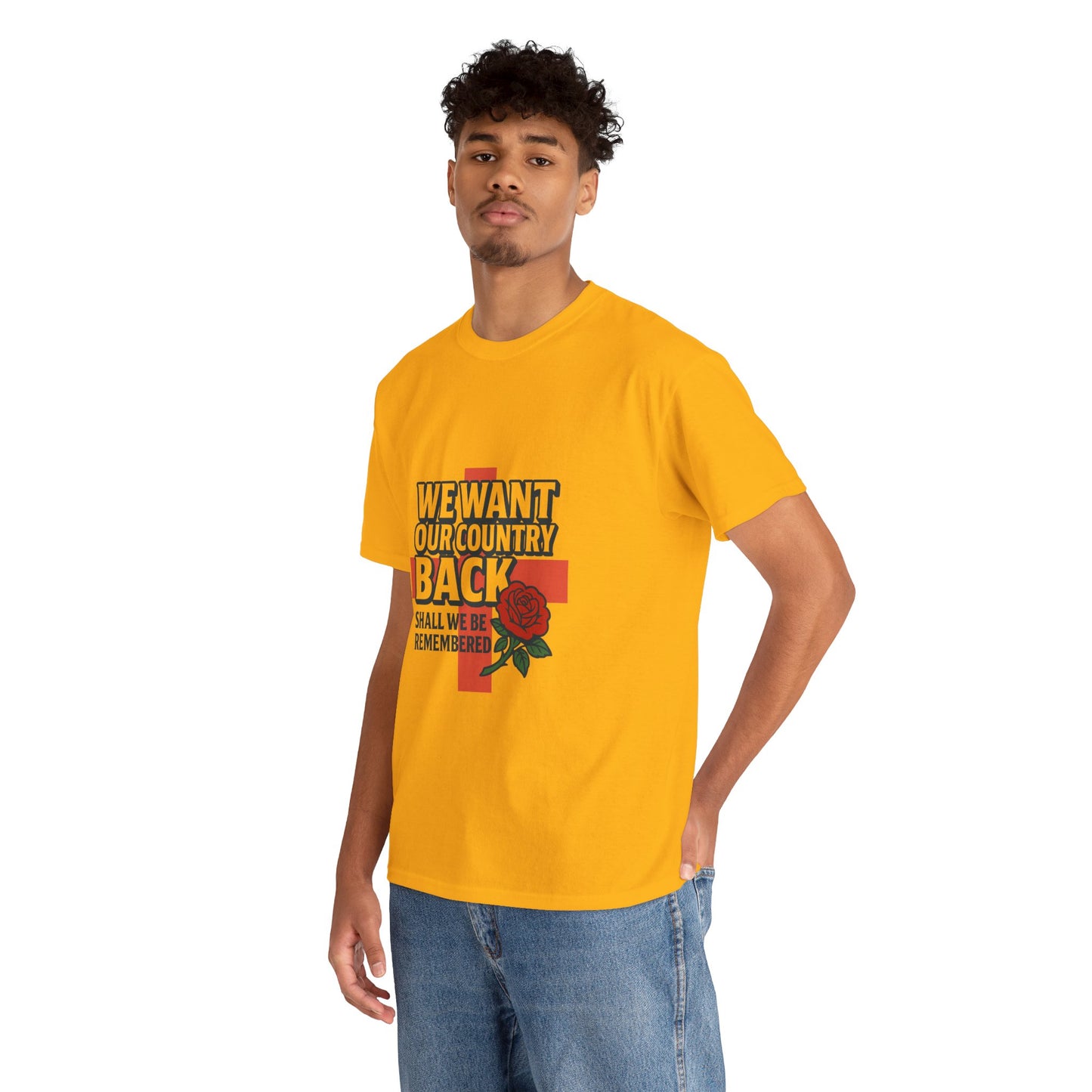 Unisex Heavy Cotton Tee - We Want Our Country Back, Casual Statement Tee, Proud Heritage Shirt, Comfortable Everyday Wear, Gift for [...]