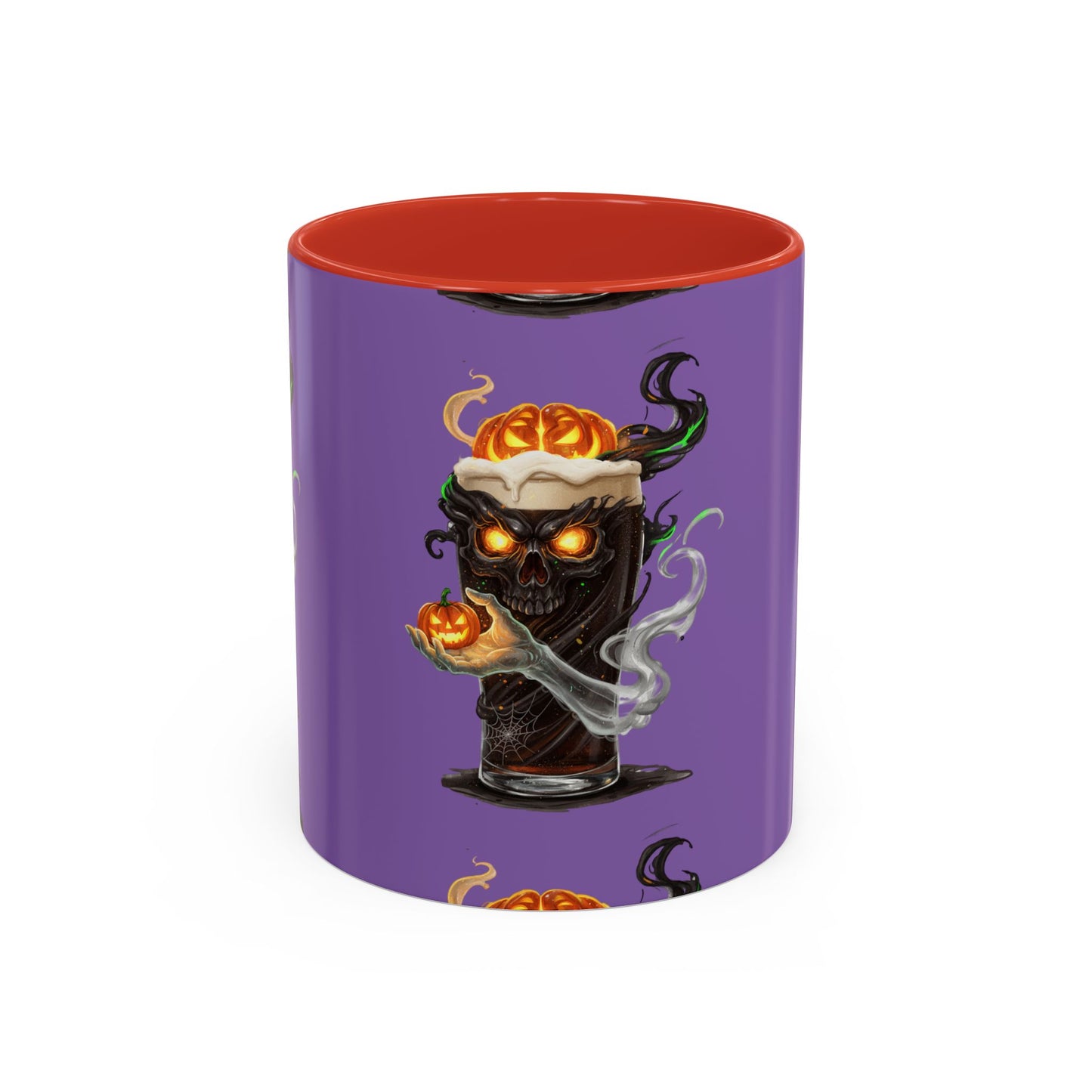 Halloween Skull Accent Coffee Mug - Spooky Drinkware for Fall, Halloween Parties, Home Decor, Gift for Goth Lovers, Skull Enthusiasts