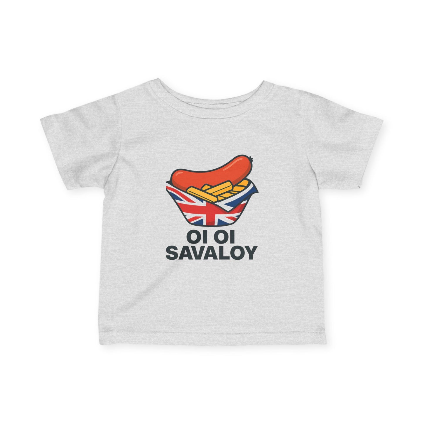 Savory British Infant Tee, Cute Baby T-Shirt, Fun Toddler Shirt, Oi Oi Savaloy Design, Perfect Gift for New Parents, Baby Shower