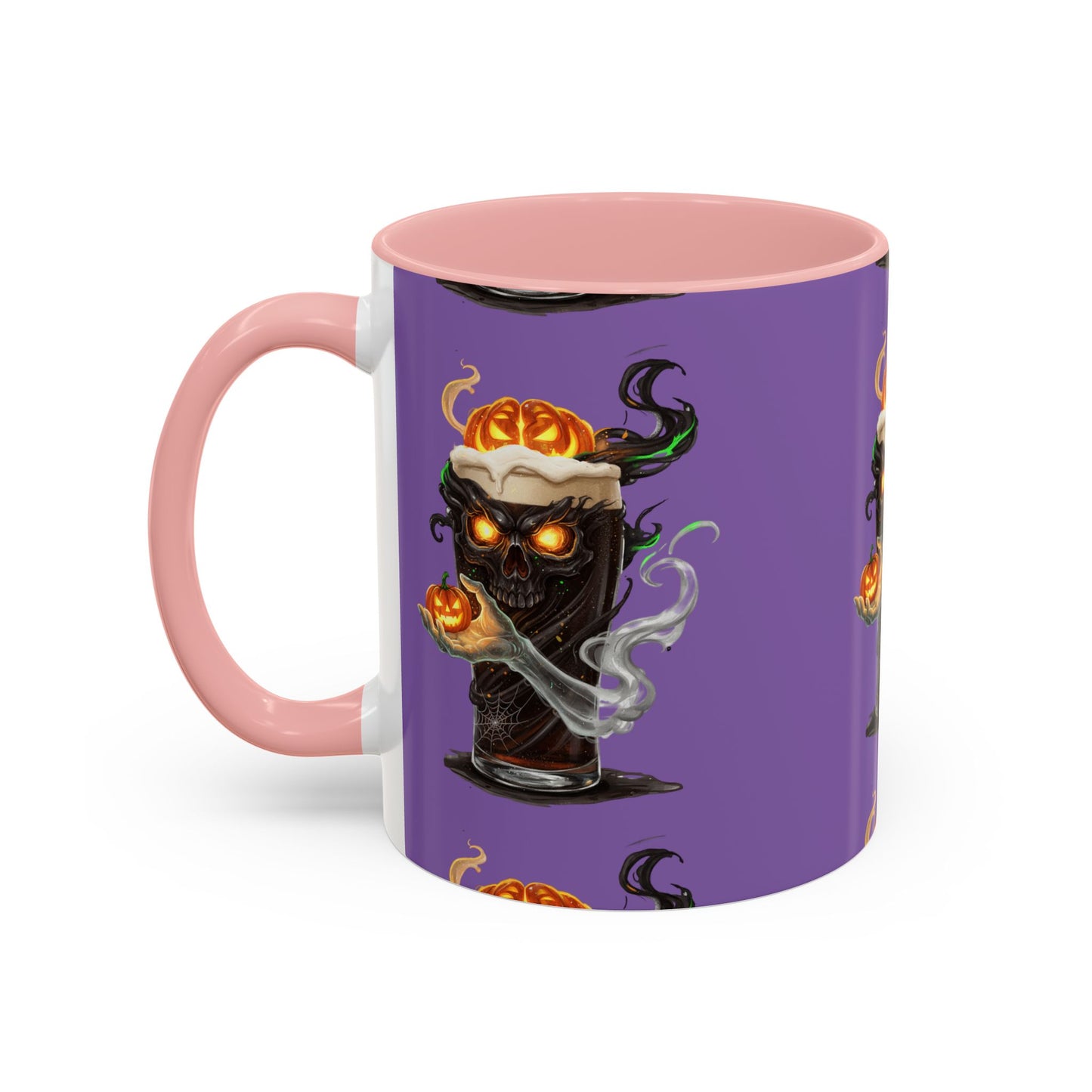 Halloween Skull Accent Coffee Mug - Spooky Drinkware for Fall, Halloween Parties, Home Decor, Gift for Goth Lovers, Skull Enthusiasts