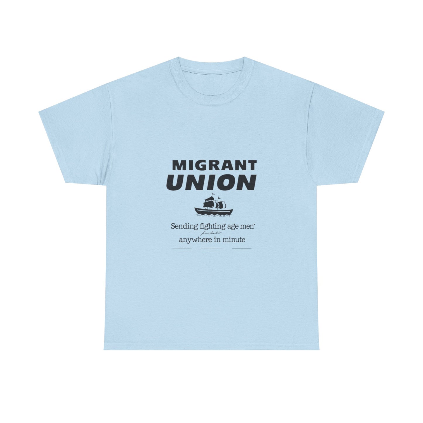 Migrant Union Graphic Tee - Casual Wear, Fundraising Events, Advocacy Apparel, Unisex Streetwear, Everyday Comfort