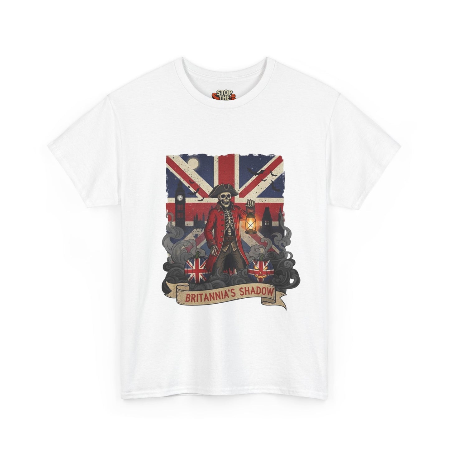 Stop the boats british patriot Halloween Unisex Heavy Cotton Tee