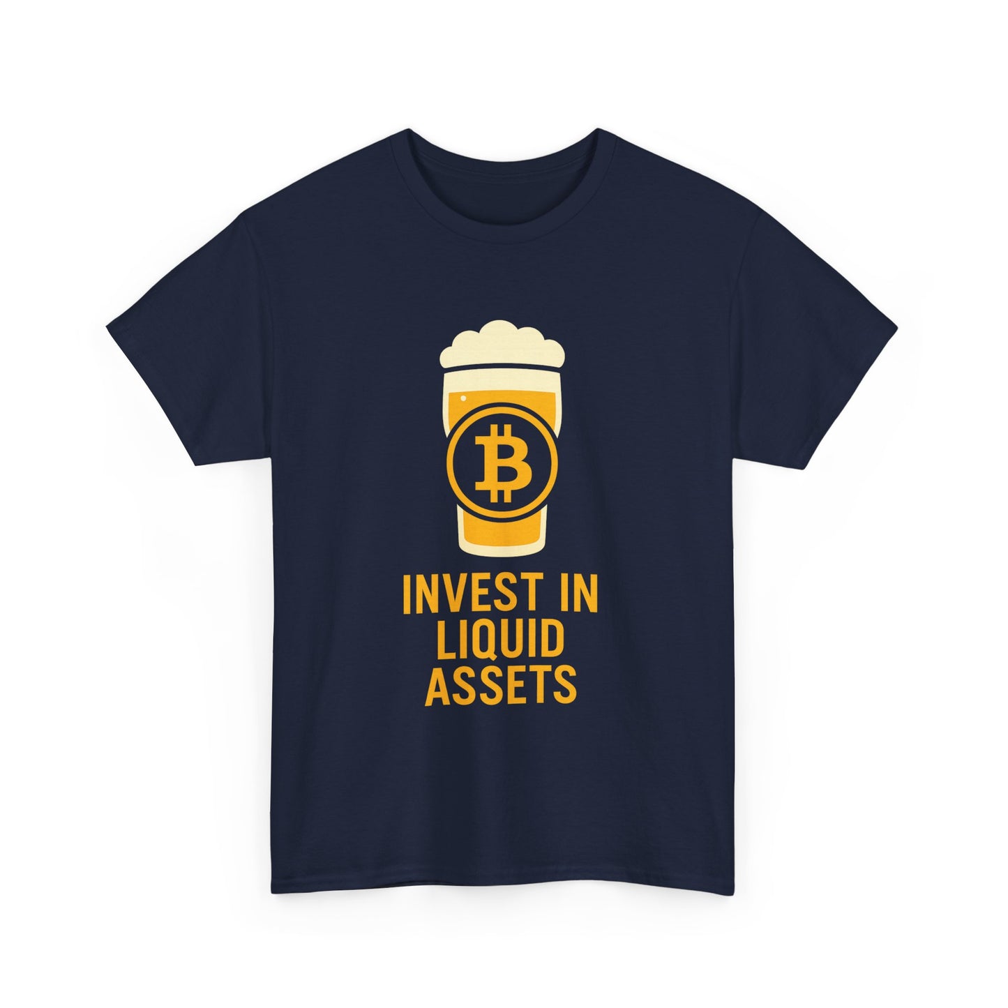 Bitcoin liquid assets Investment Unisex Heavy Cotton Tee, Crypto Shirt, Financial Humor Tee, Gift for Investors, Funny Bitcoin Apparel