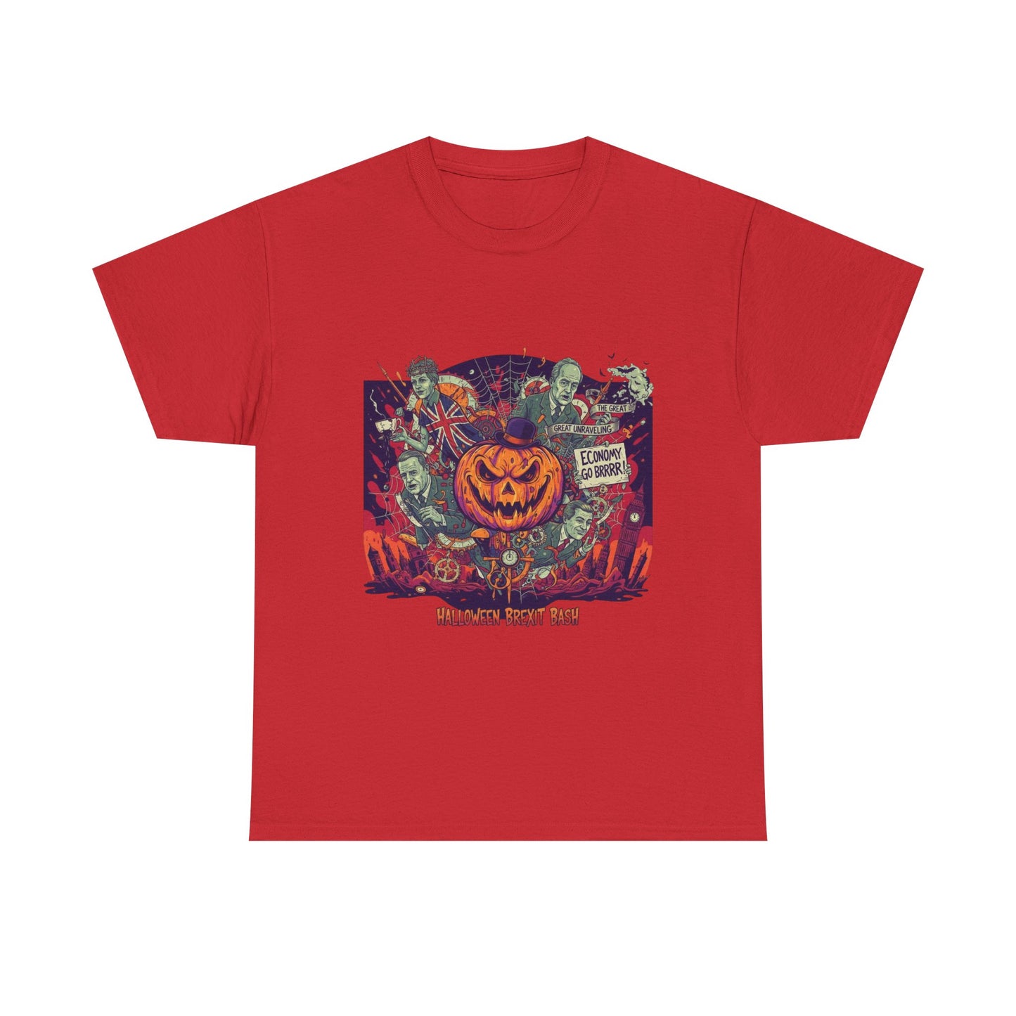 Halloween satire british design Unisex Heavy Cotton Tee shirt