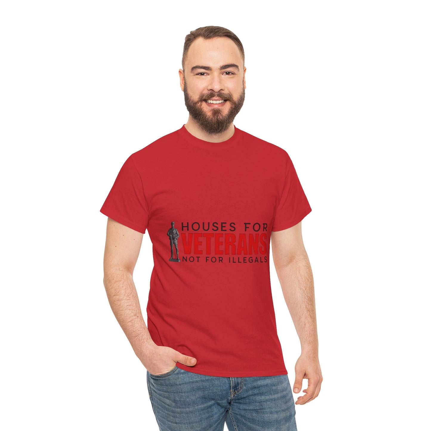 Unisex Heavy Cotton Tee - 'Houses for Veterans' Statement Shirt for Supporters, Patriotic Gifts, Veteran Advocacy Apparel, Everyday [...]