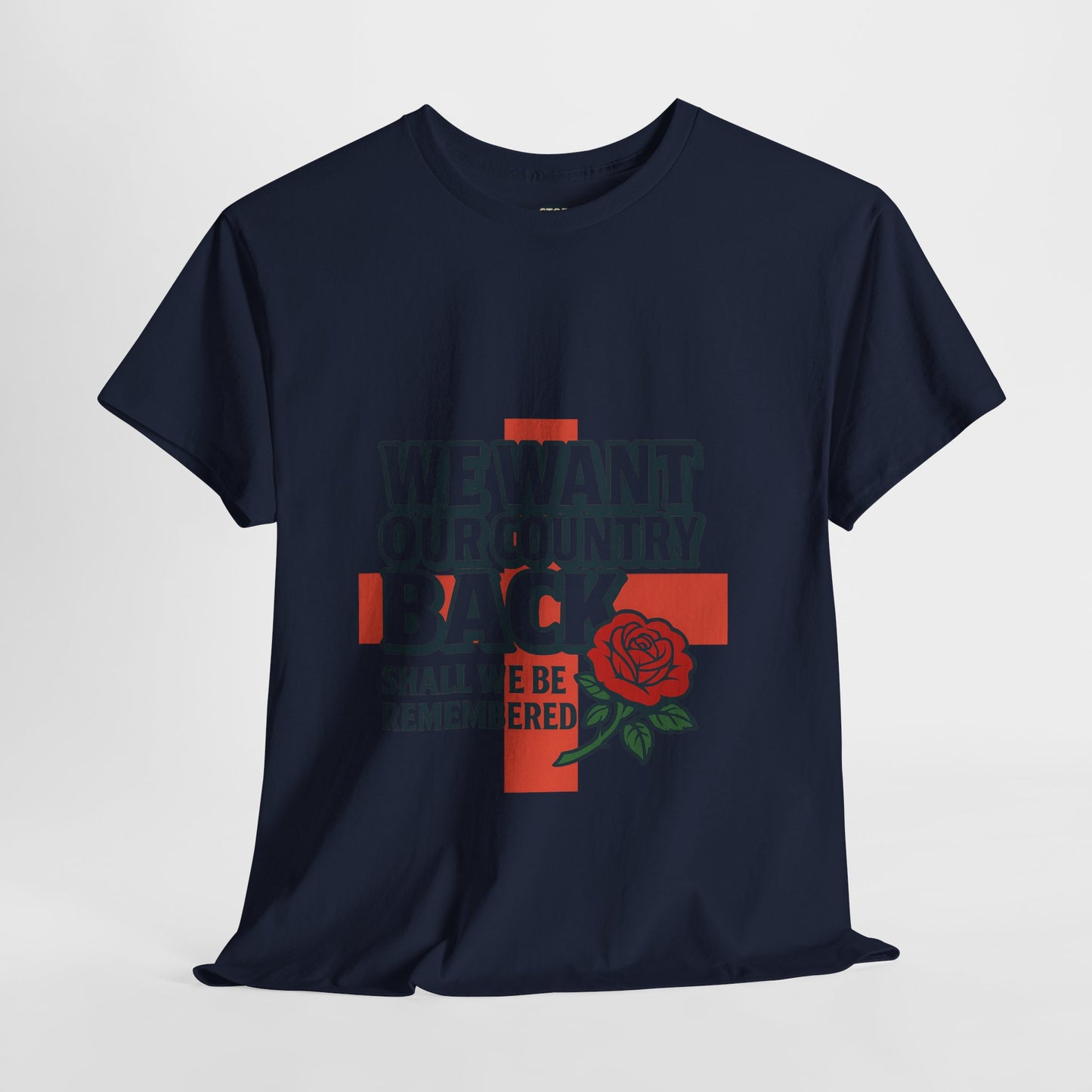 Unisex Heavy Cotton Tee - We Want Our Country Back, Casual Statement Tee, Proud Heritage Shirt, Comfortable Everyday Wear, Gift for [...]