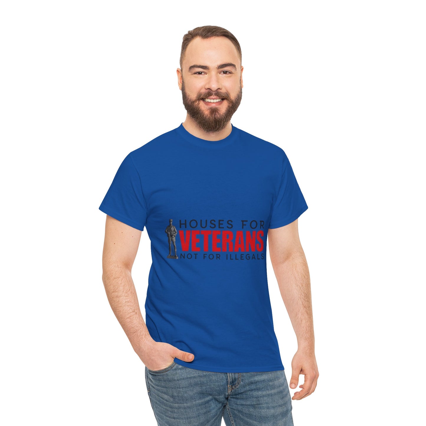 Unisex Heavy Cotton Tee - 'Houses for Veterans' Statement Shirt for Supporters, Patriotic Gifts, Veteran Advocacy Apparel, Everyday [...]
