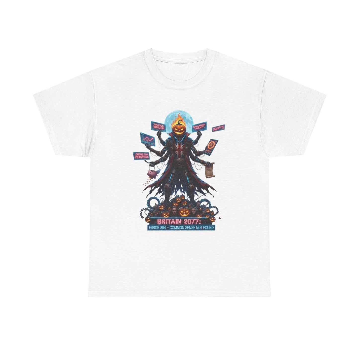 Halloween british satire design - Brightly Illustrated Unisex T-Shirt, Pop Culture Tee, Graphic Cotton Tee, Unique Gift for Fans, Casual Wear, Statement Apparel